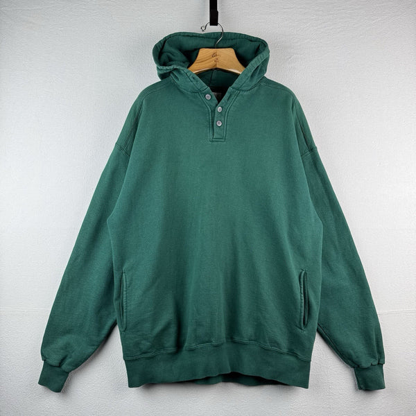 80’s Vtg L.L. Bean Russell Athletic Mens 2XLT Tall Green Split Pocket Hoodie USA