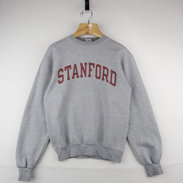 90’s Vtg Stanford Champion Gray Sweatshirt Mens Small Spellout Crewneck
