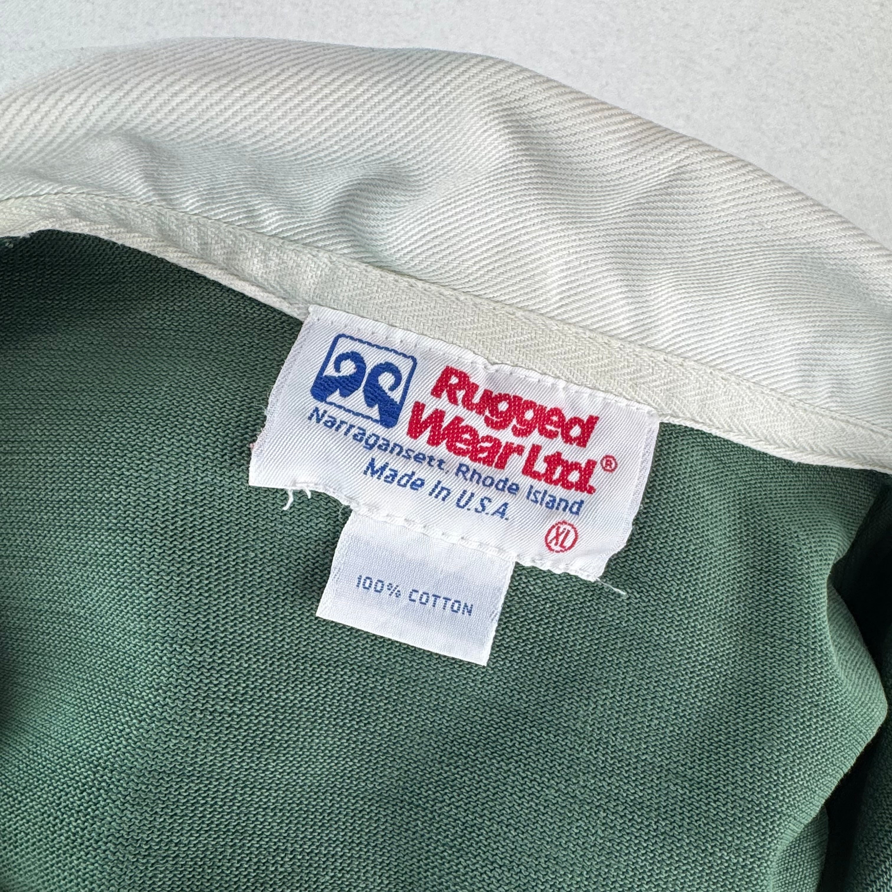 80’s Vtg Dartmouth College Rugged Wear Rugby Shirt Men’s XL Cotton Made in USA
