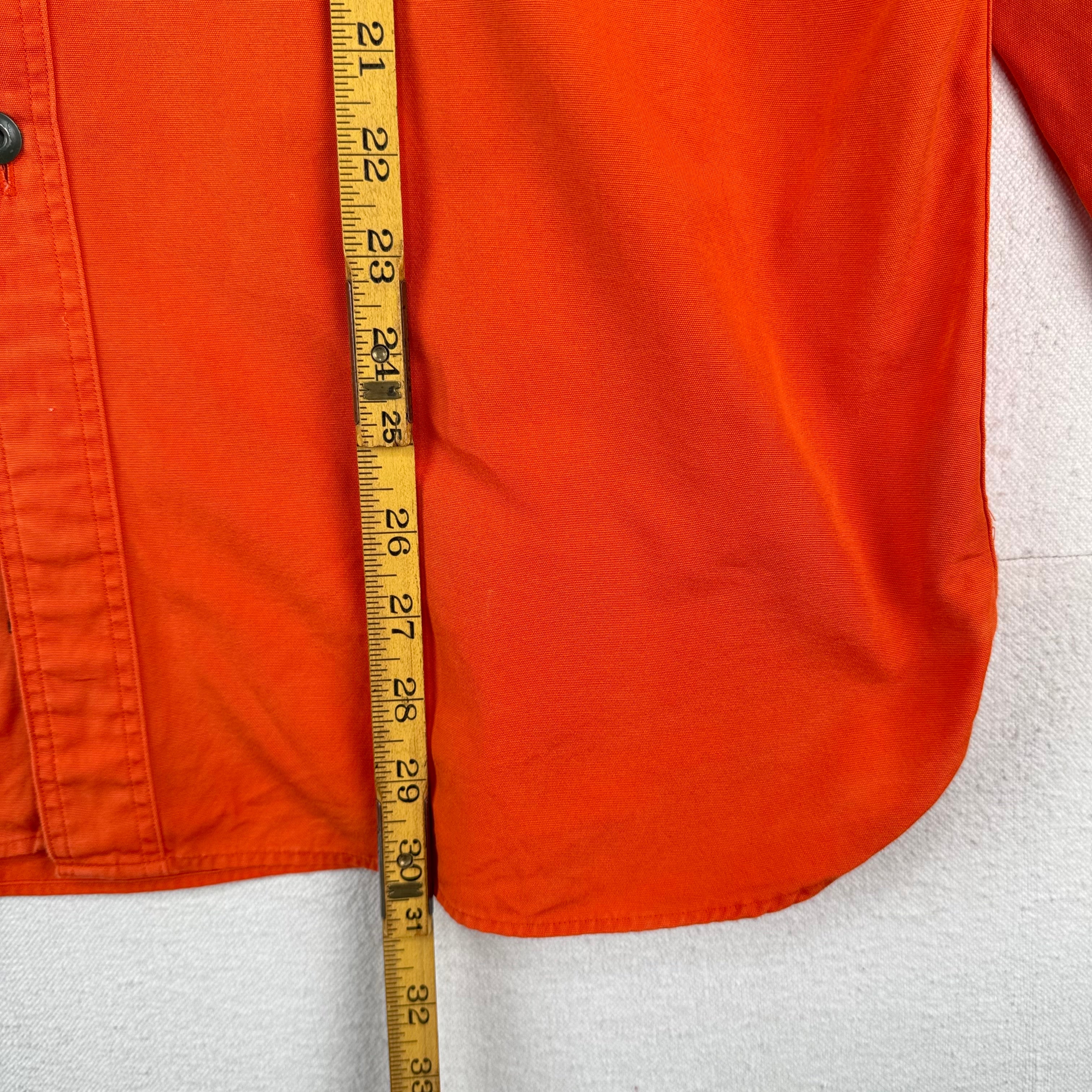 Polo Ralph Lauren Sunfaded Safari Shirt Men's L Orange Long Sleeve Button Up