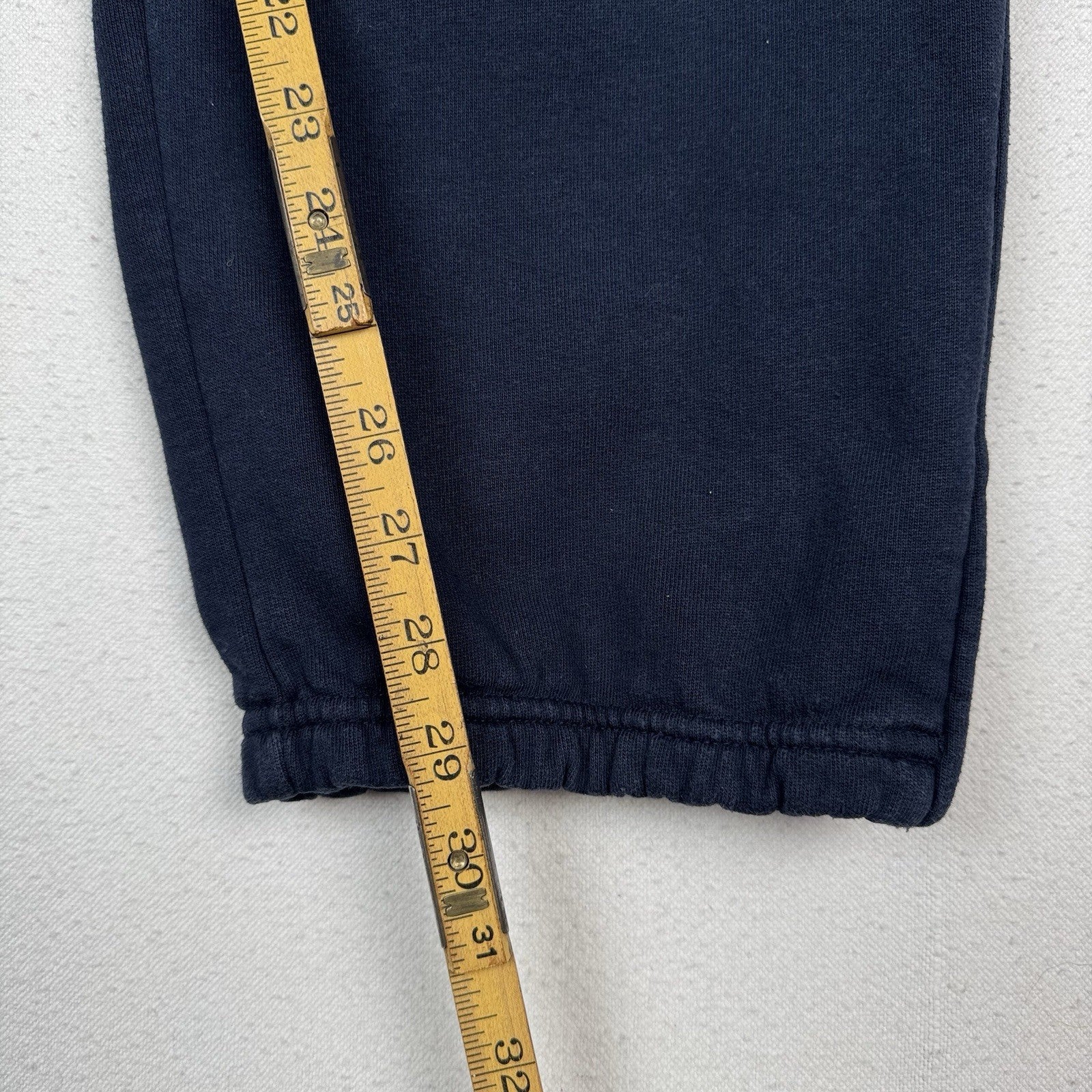 Vintage LL Bean Sweatpants Mens Large Blue Fleece Joggers Zip Ankle Pants