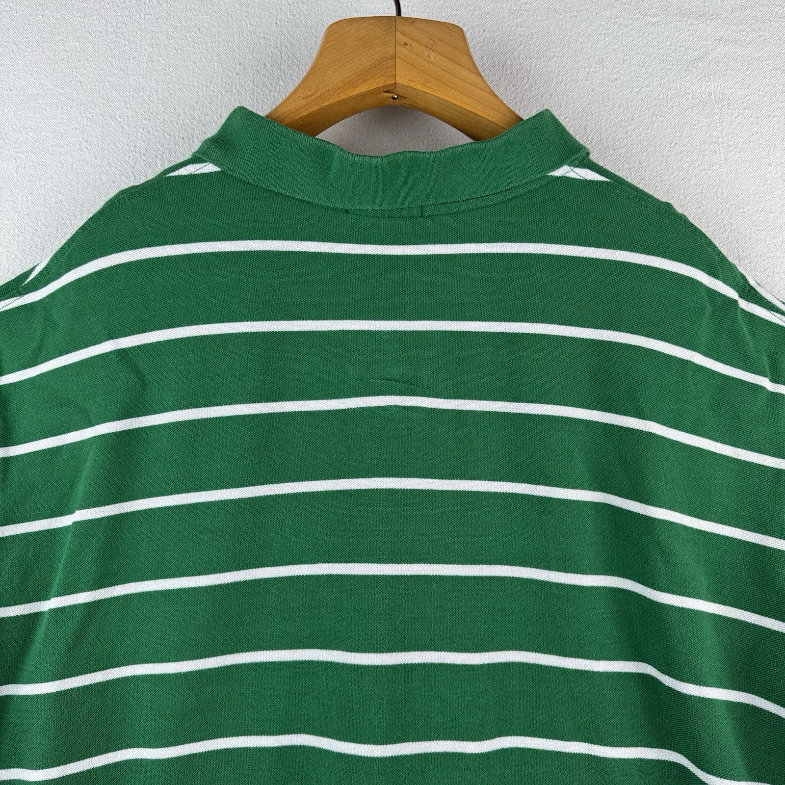 Polo Ralph Lauren Mens’s 4XB Striped Short Sleeve Polo Green White Stripe *Read
