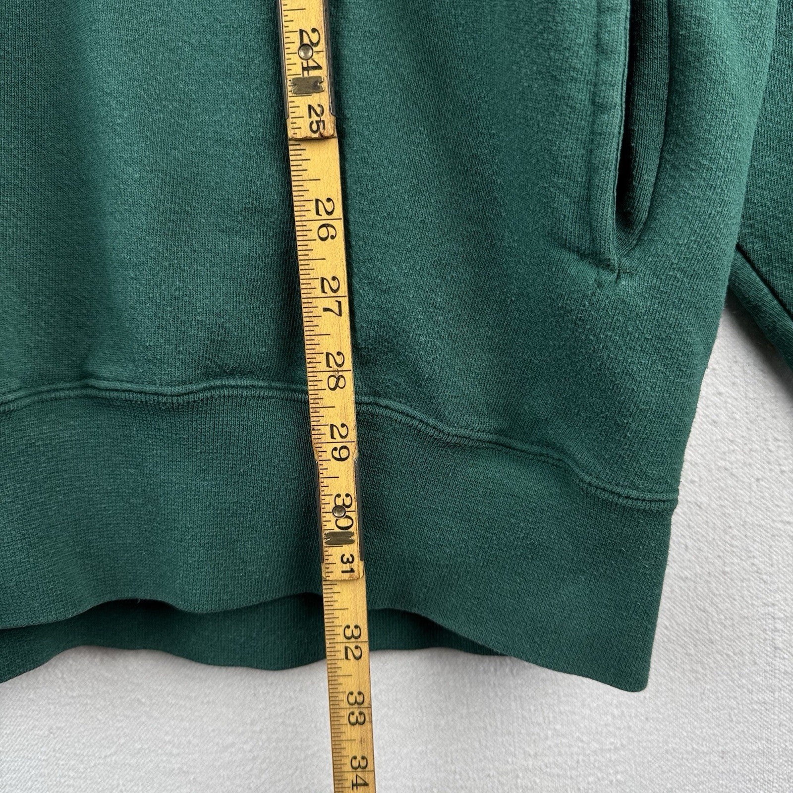 80’s Vtg L.L. Bean Russell Athletic Mens 2XLT Tall Green Split Pocket Hoodie USA