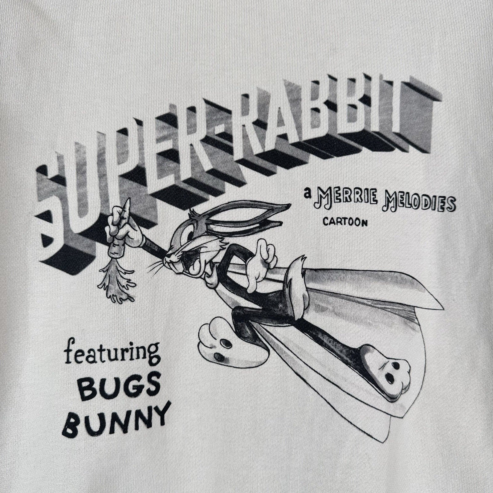 Uniqlo x Warner Bros Hoodie Mens Medium Bugs Bunny Merrie Melodies Sweatshirt