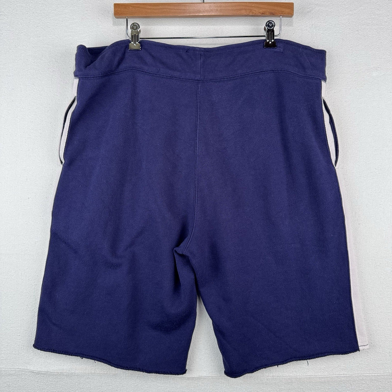 Polo Ralph Lauren Bleaker Cricket Scribble Sweat Shorts Mens L Blue Fleece 11"