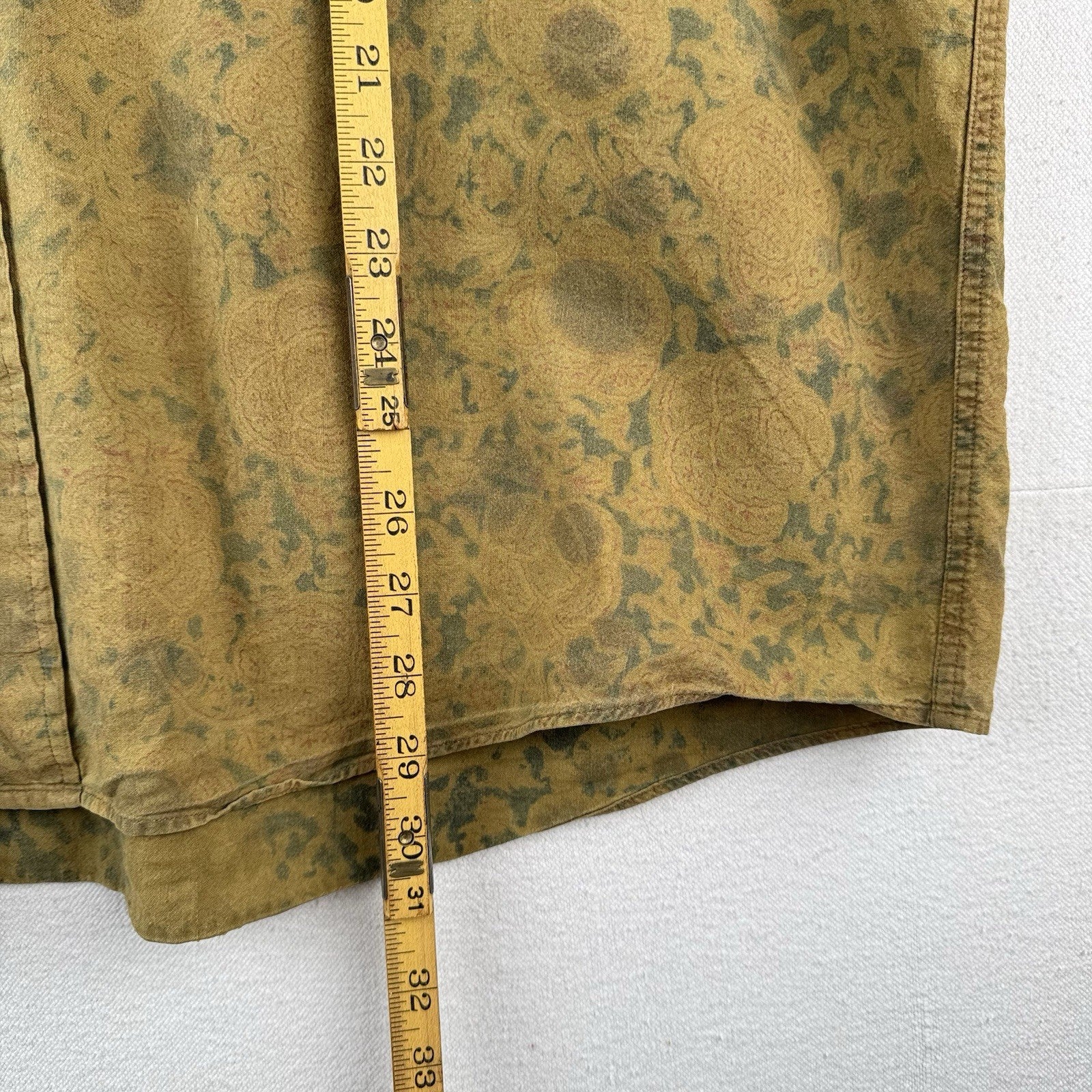 90’s Vtg Polo Ralph Lauren Safari Paisley Ink Wash Floral Button Shirt Mens 2XL
