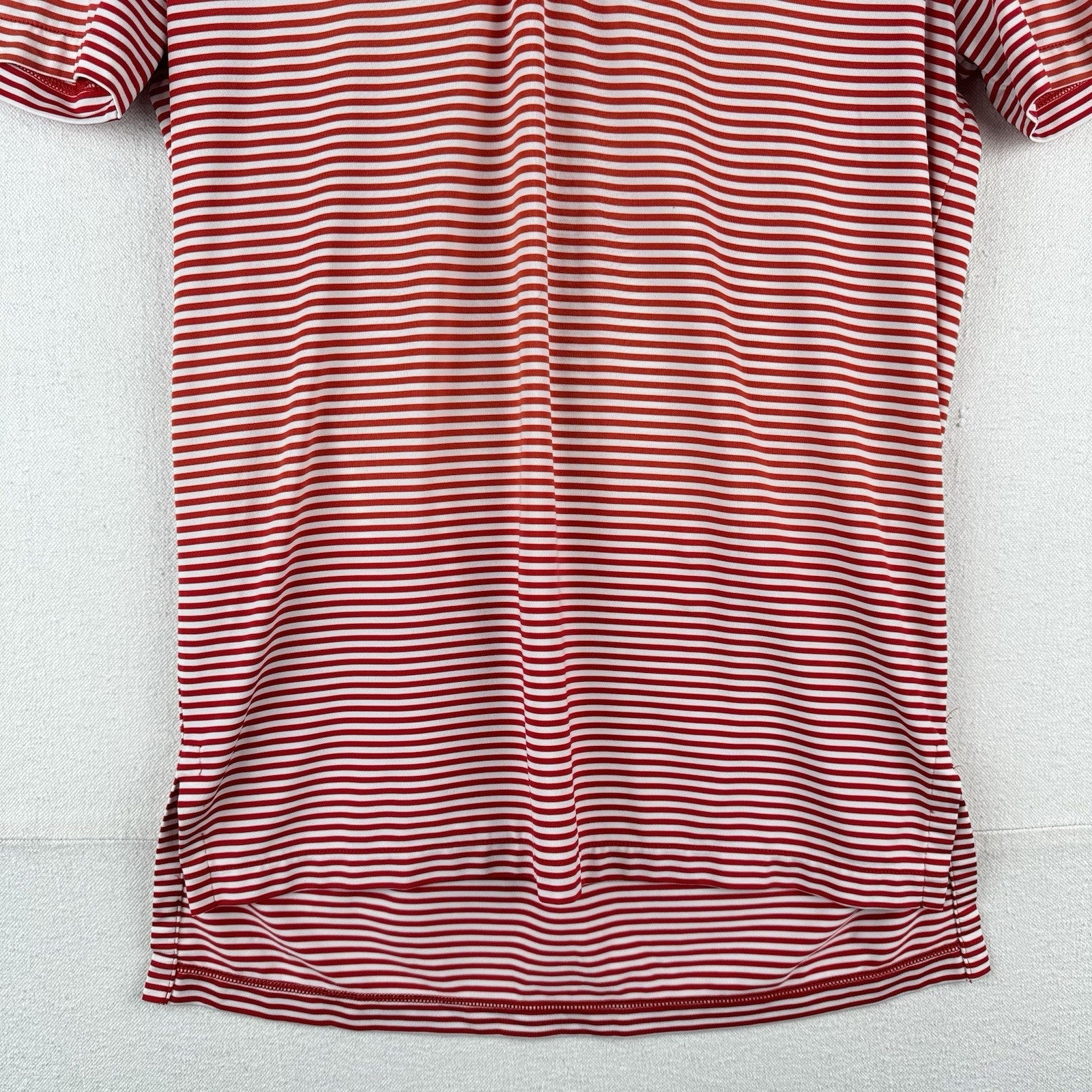 Polo Ralph Lauren Mens Small Performance Polo Shirt Red White Stripes Candy Cane