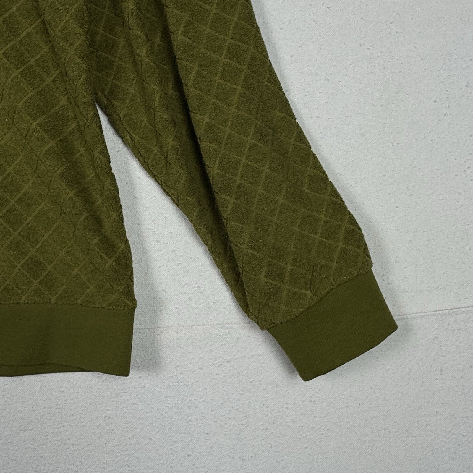 Urban Outfitters Standard Cloth Terry Sweater Pullover Moss Green Textured Sz M