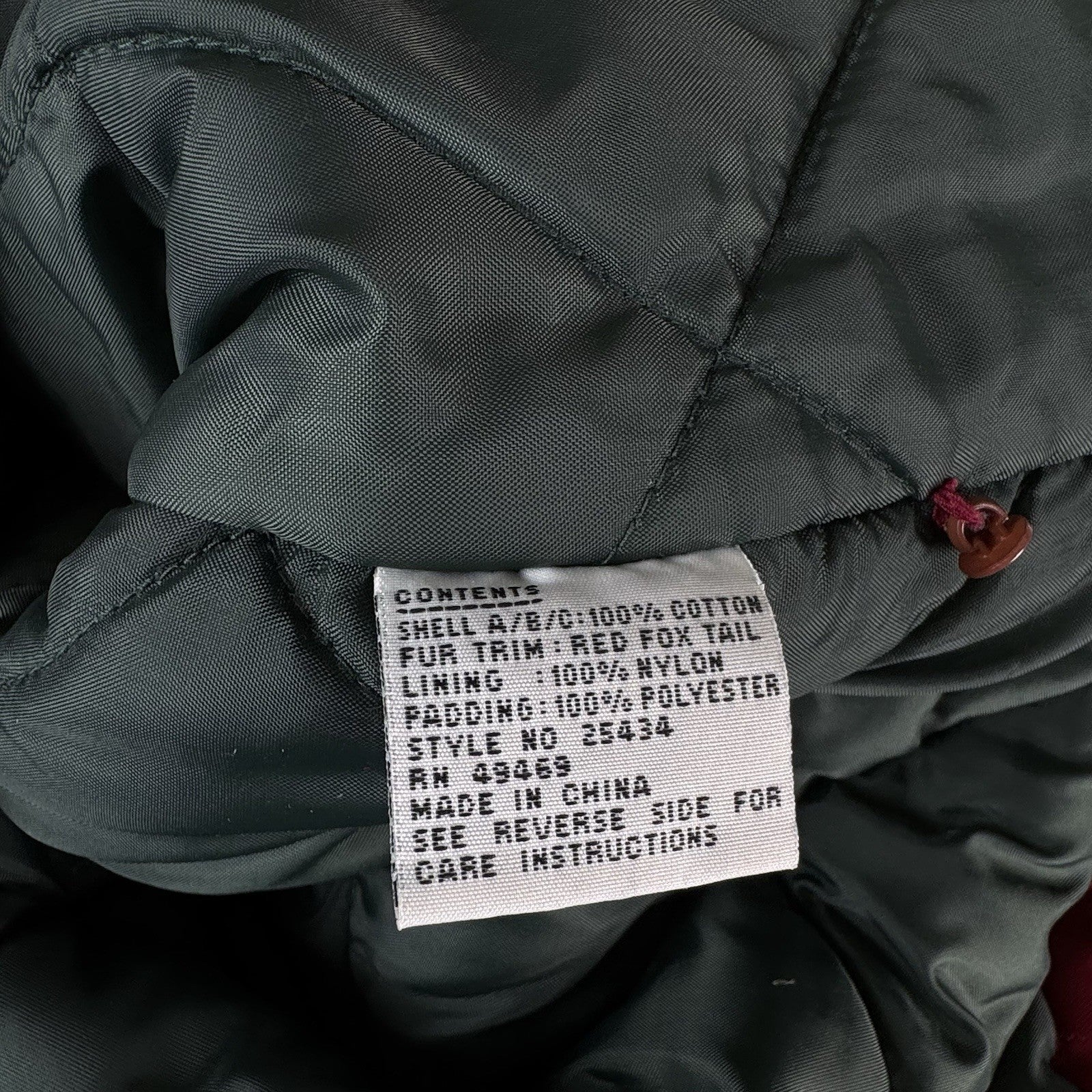 Vintage 80s Mulberry Street Aztec Parka Fox Tail Fur Hood Zip Jacket Women’s M