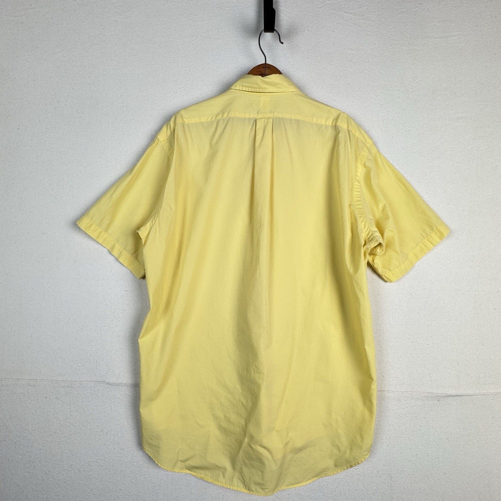 Vintage Polo Ralph Lauren Men’s Blake Short Sleeve Button Up Yellow Shirt Sz L