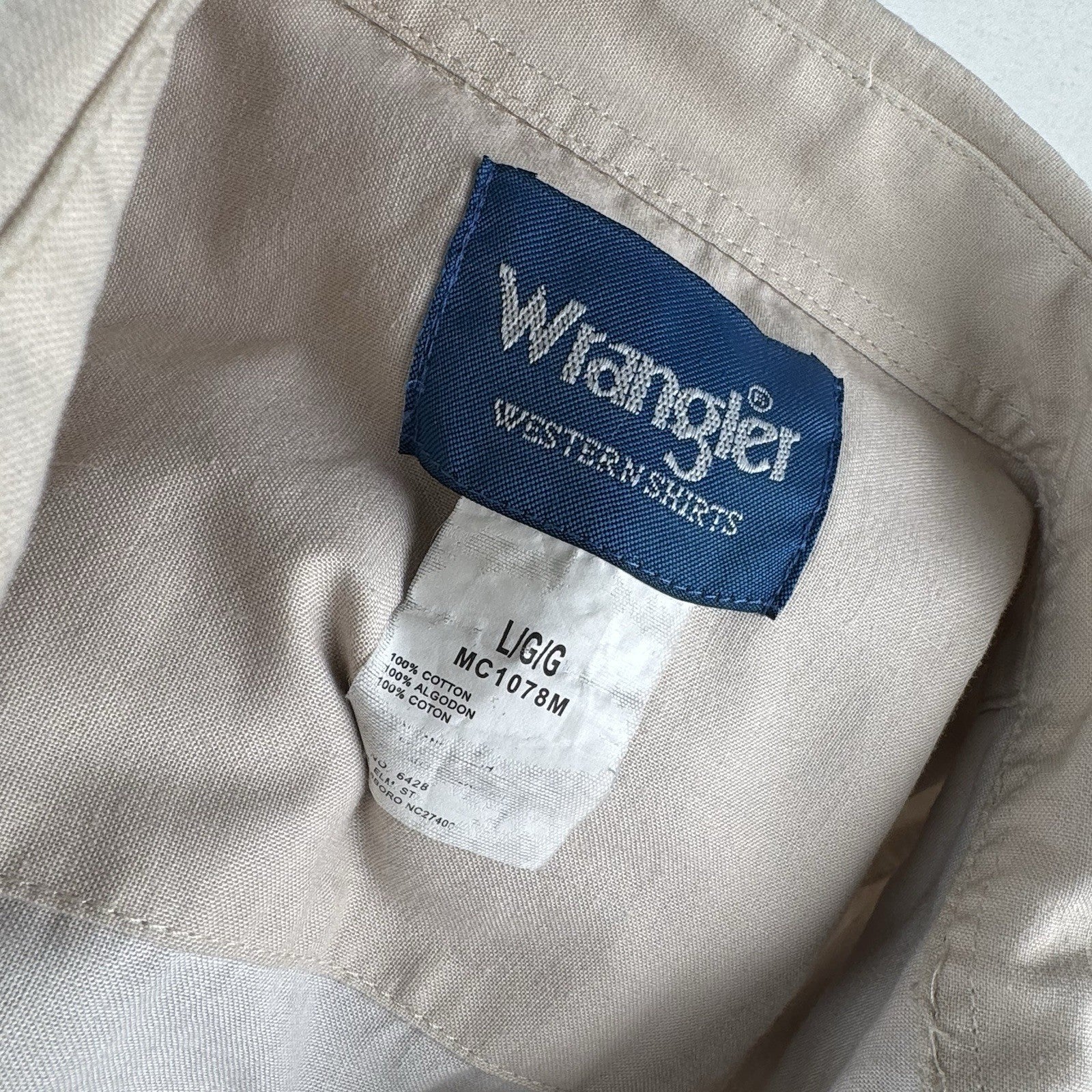 Vintage Wrangler Shirt Mens L Blue Western Pearl Snap Horses Aztec Cowboy Rodeo