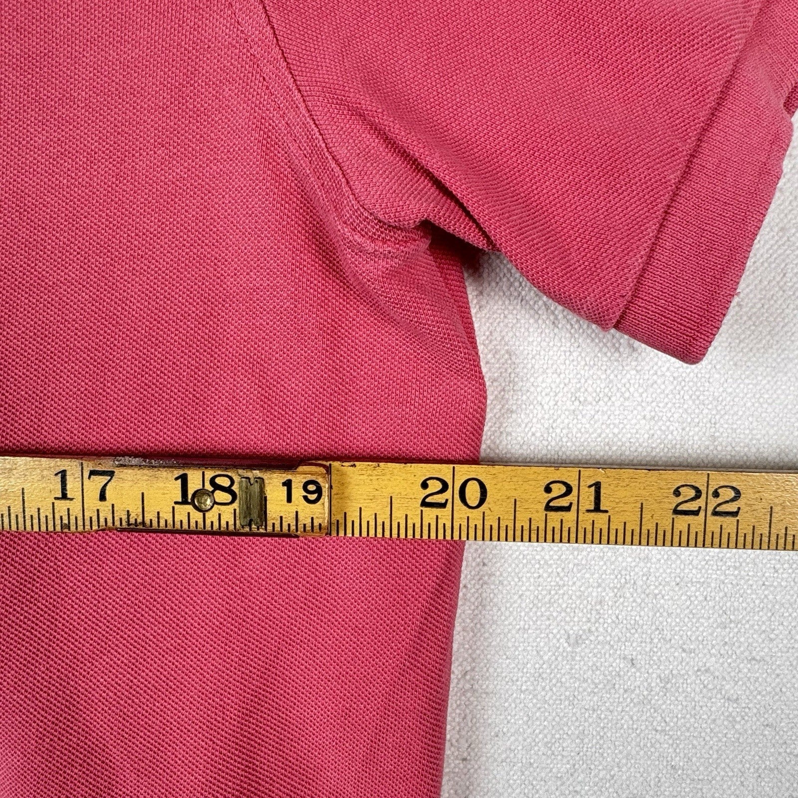 Polo Ralph Lauren Shirt Men Medium Salmon Pink Button Featherweight Mesh Henley
