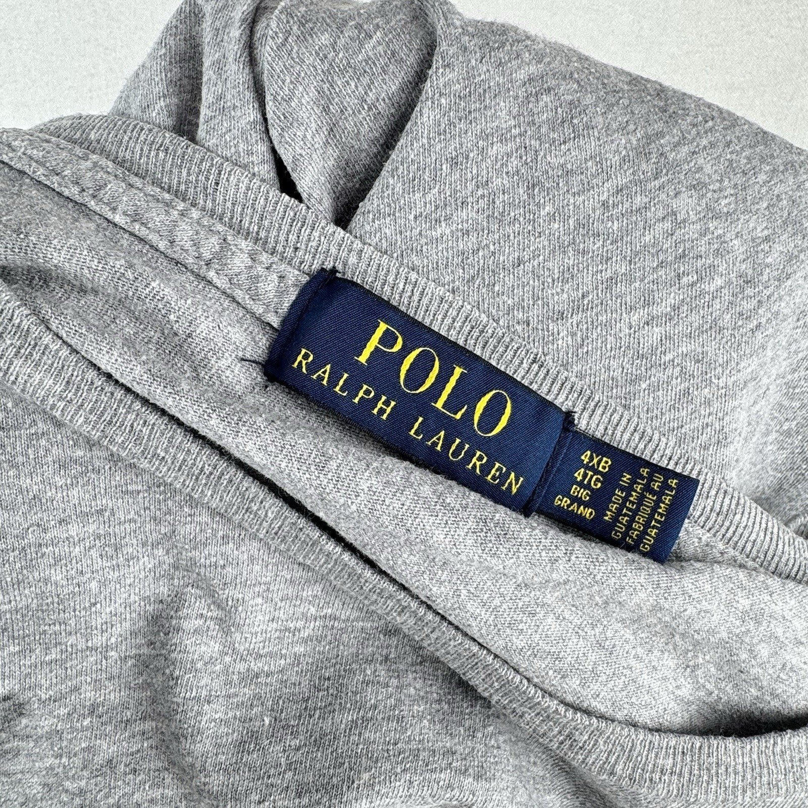Polo Ralph Lauren Denim Polo Bear Mens 4XB T-Shirt Gray Tee