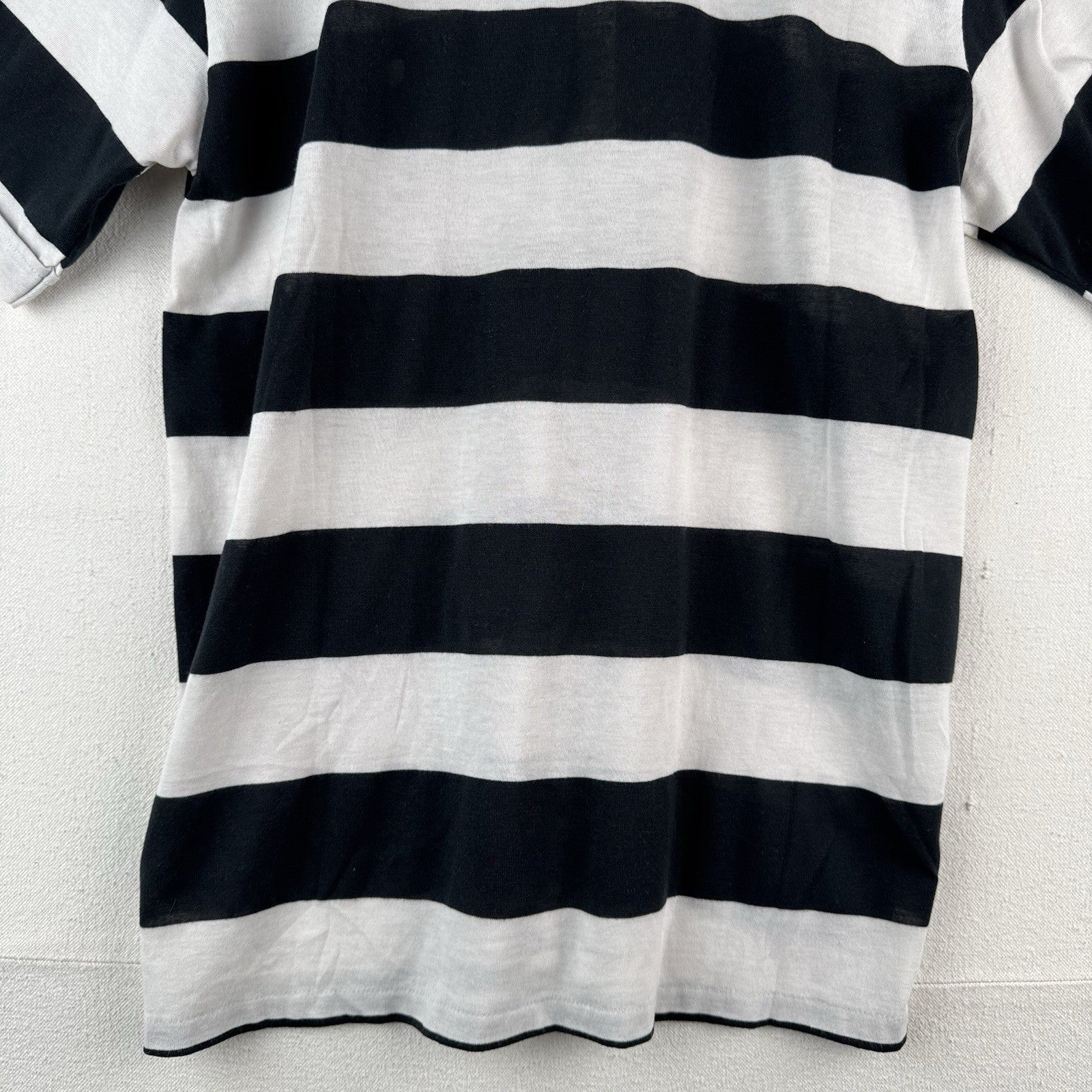 Vtg Jordan Christopher Thin Polo Shirt Men's Medium Stripe Pocket Short Sleeve