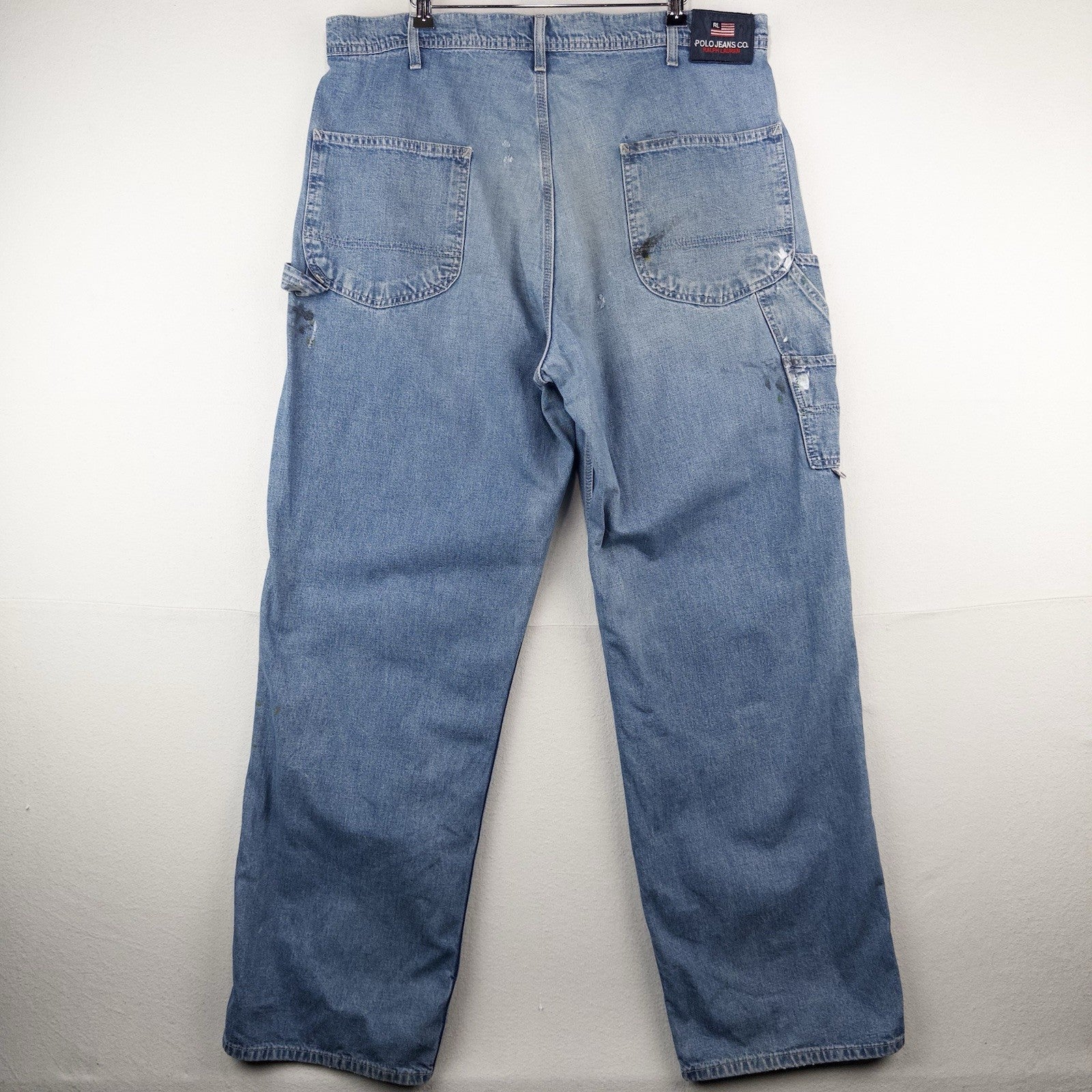 90’s Vtg Ralph Lauren Polo Jeans Co Distressed Baggy Pants Mens 38x34