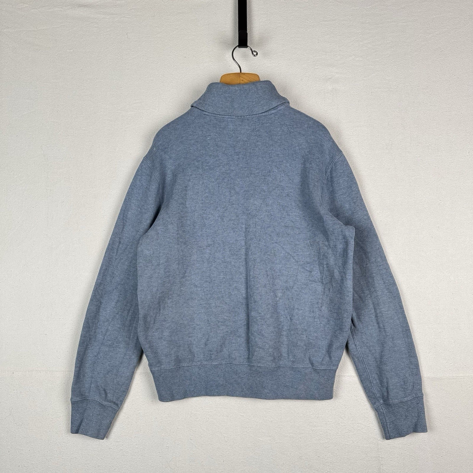 Vintage Polo Ralph Lauren Men's Large Shawl Collar Pullover Sweater Blue *Read
