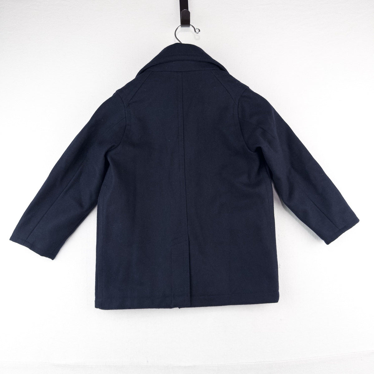 Old Navy Kids Small Navy Blue Wool Blend Peacoat Jacket *Missing Button