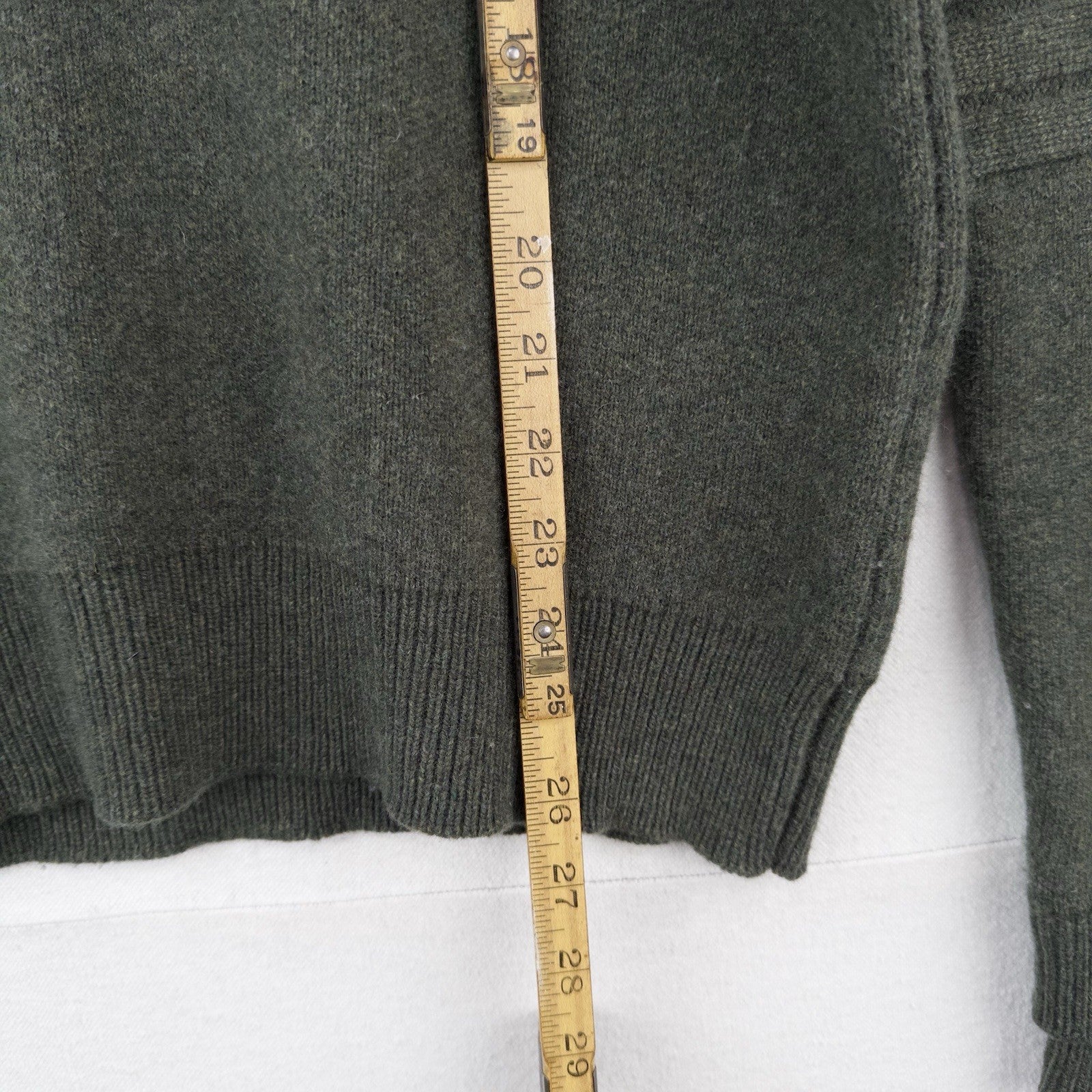 Alps & Meters Original Ski Race Knit Patrol Wool Cross Sweater Men’s S Green
