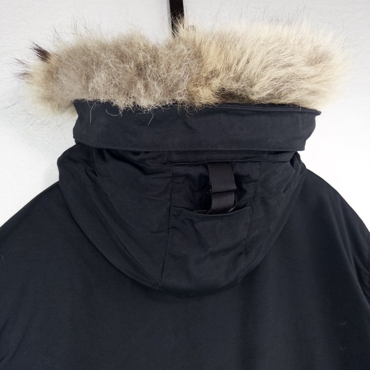 90’s Vtg Polo Sport Ralph Lauren Men’s L Black Down Parka Jacket Coyote Fur Trim