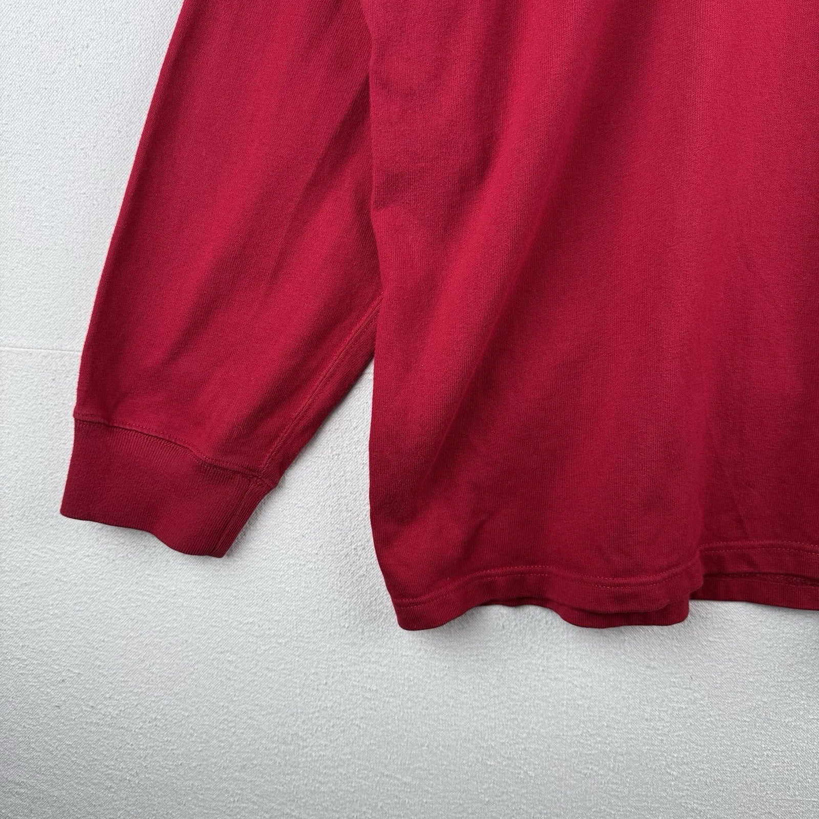 90’s Vintage Polo Ralph Lauren Rugby Men’s 2XL Red Green Pony Quilted Shoulders