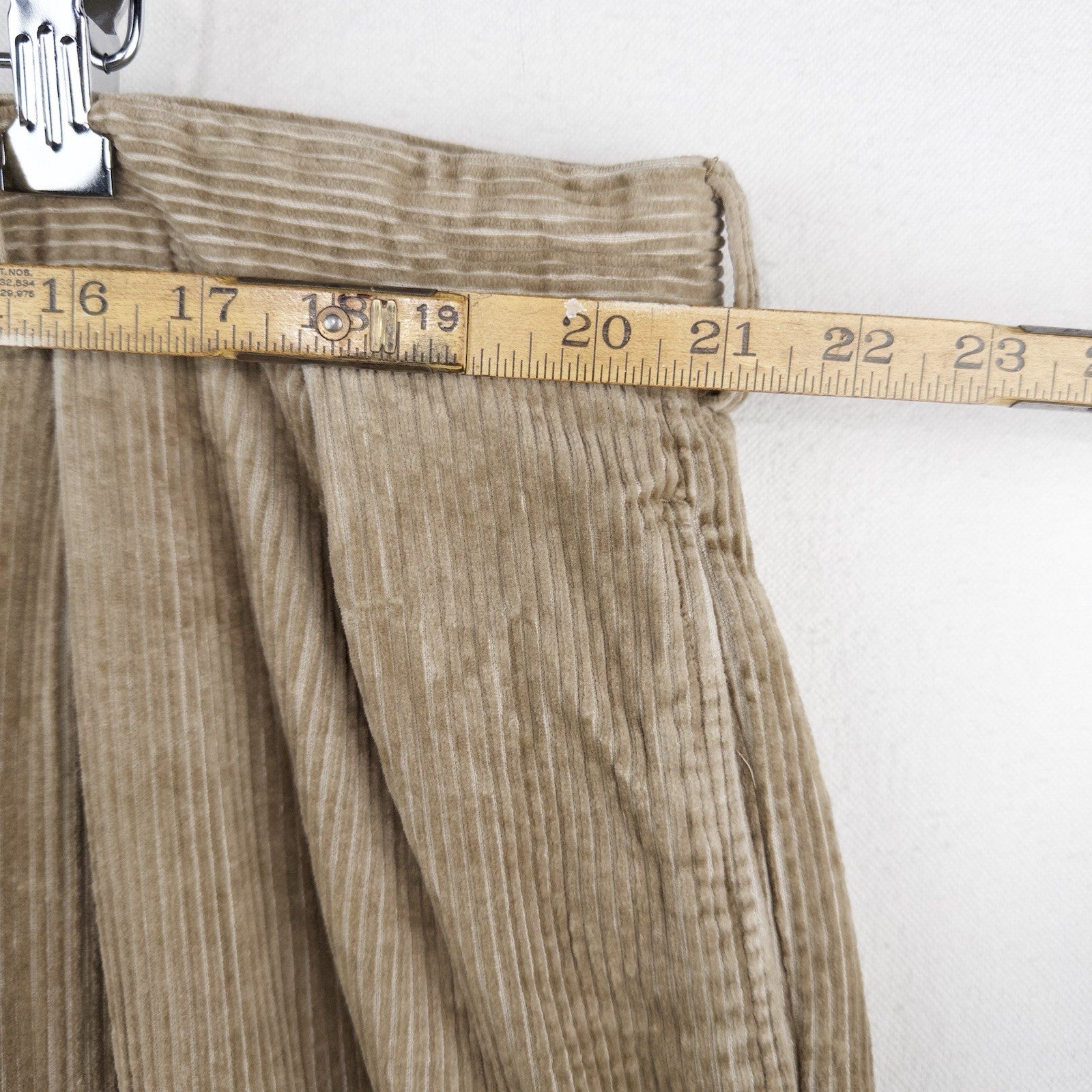 90’s Vtg Polo Ralph Lauren Andrew Corduroy Pant Mens 44x30 Tan Pleated