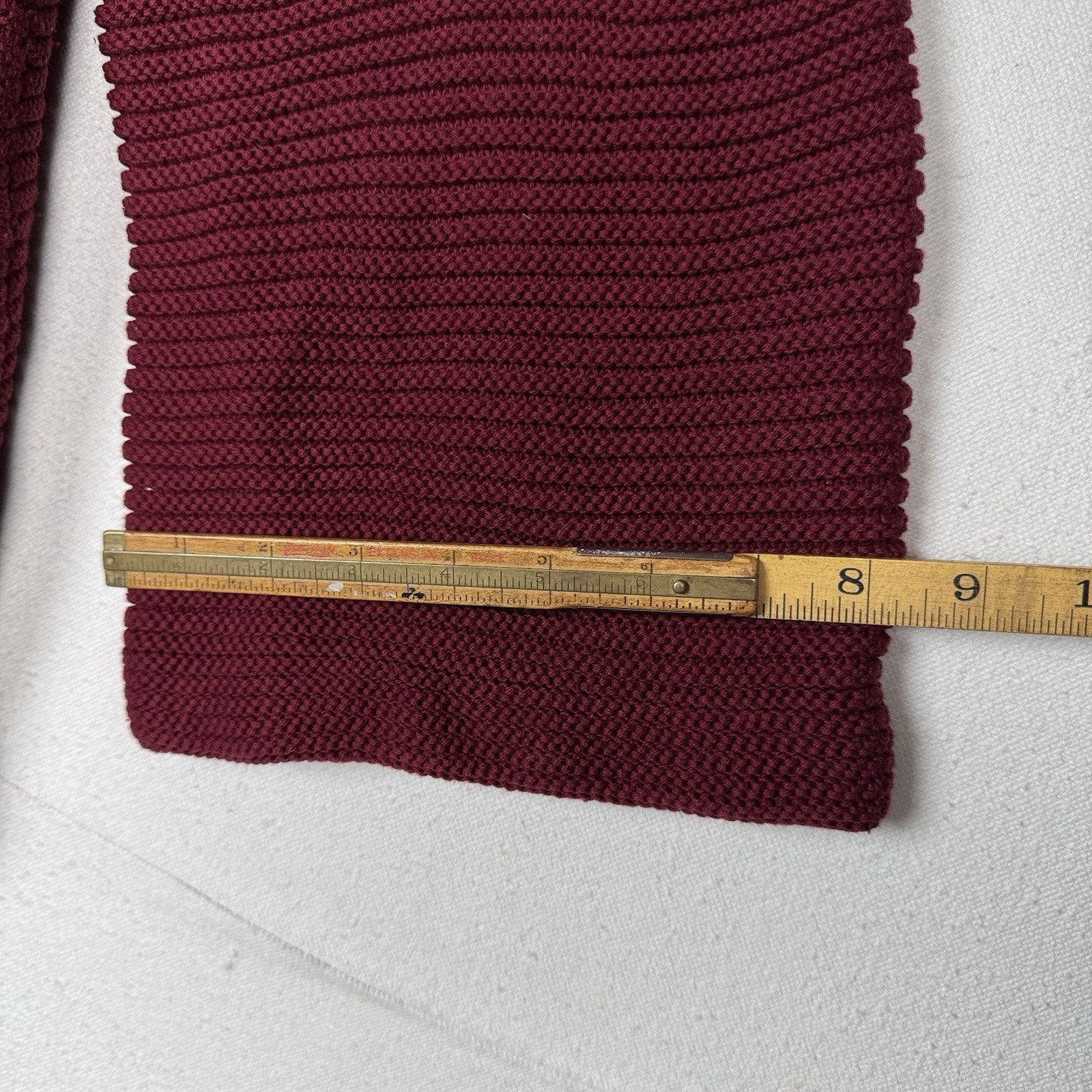 Lands’ End Cardigan Poncho Sweater Collar Women's 20-22 Bell Sleeves Maroon Red