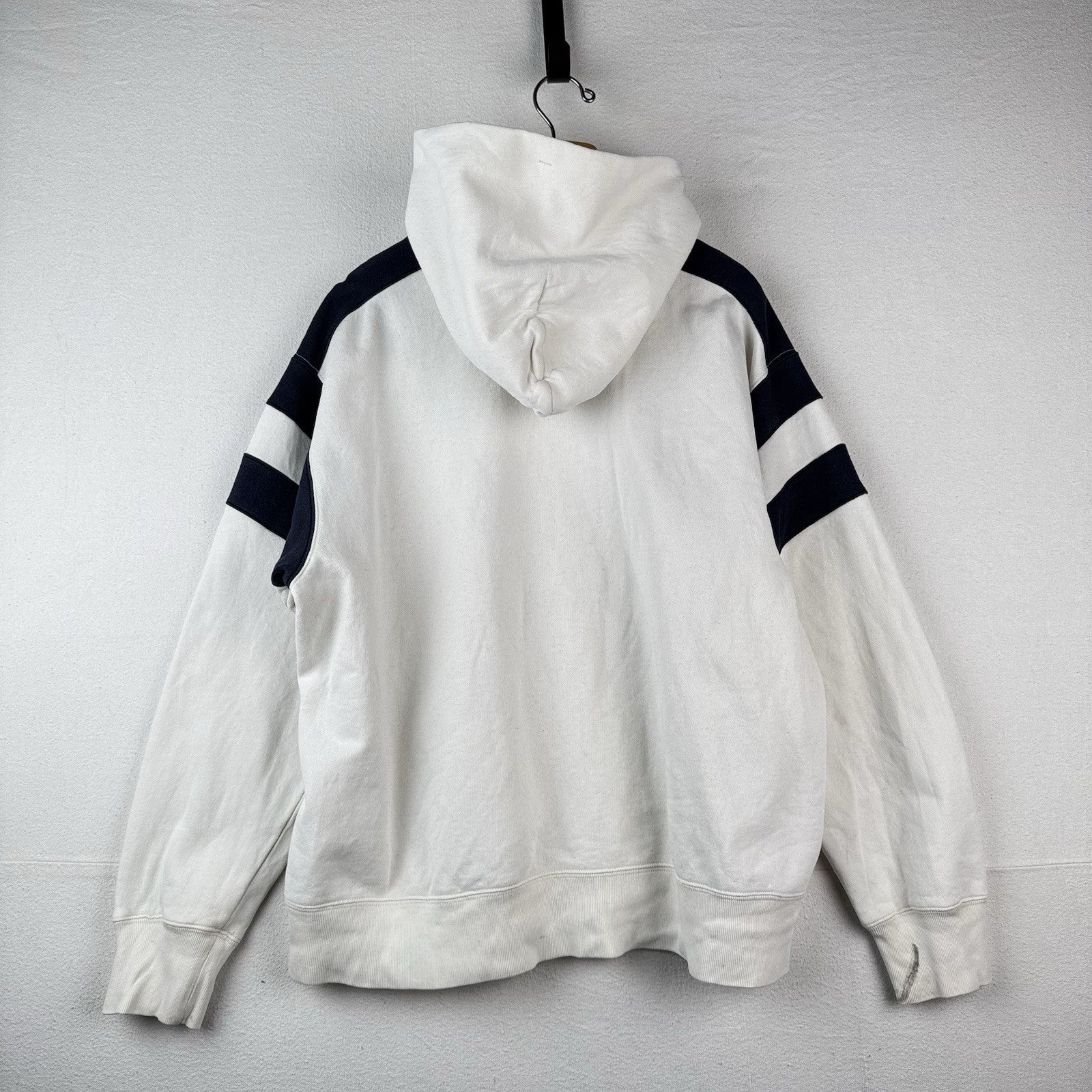 Polo Jeans Co. Ralph Lauren Men's XL X-Large Hooded Sweatshirt White Blue *Read