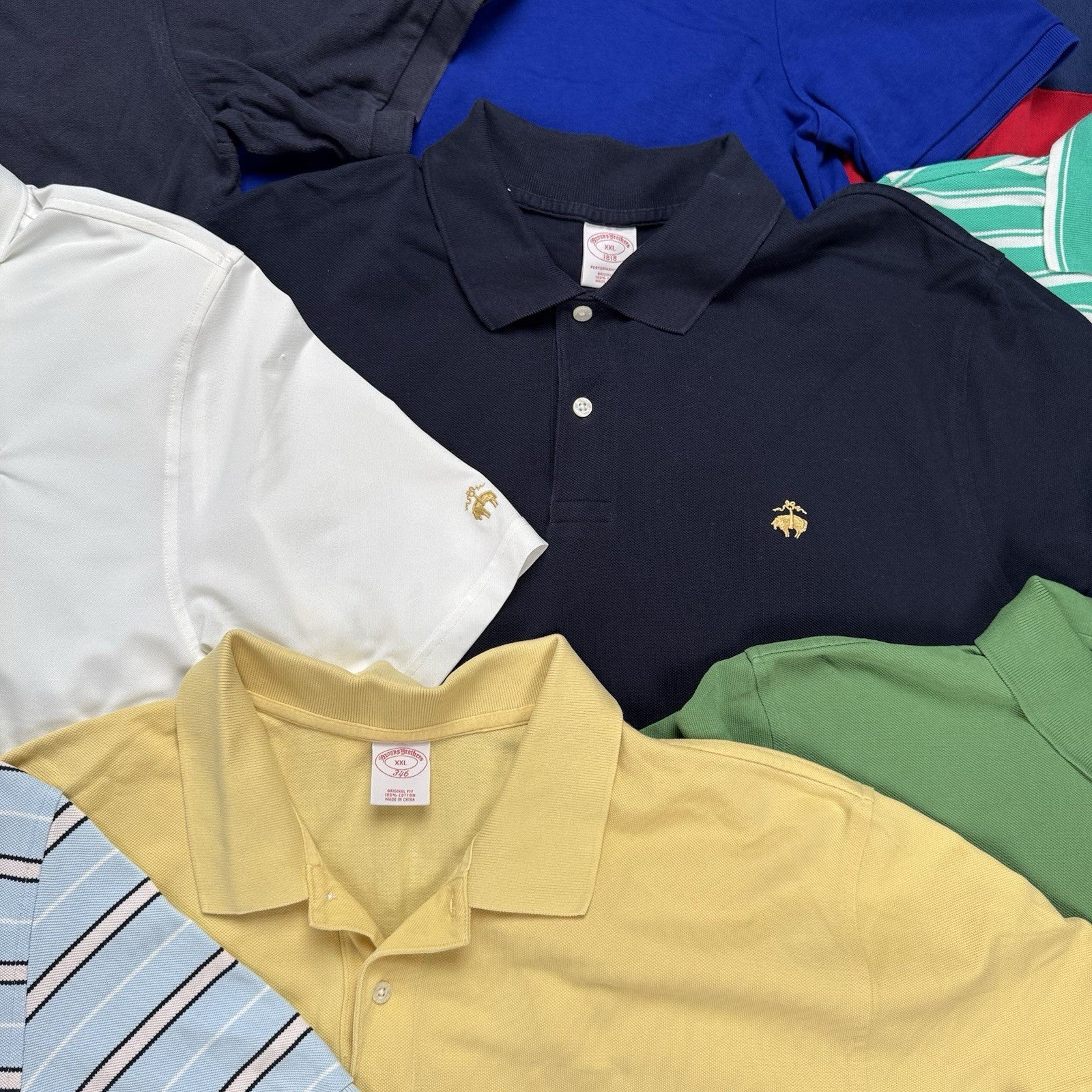 Lot of 11 Brooks Brothers, Ralph Lauren, Abercrombie Polo Shirts S,M,L,XL,2XL