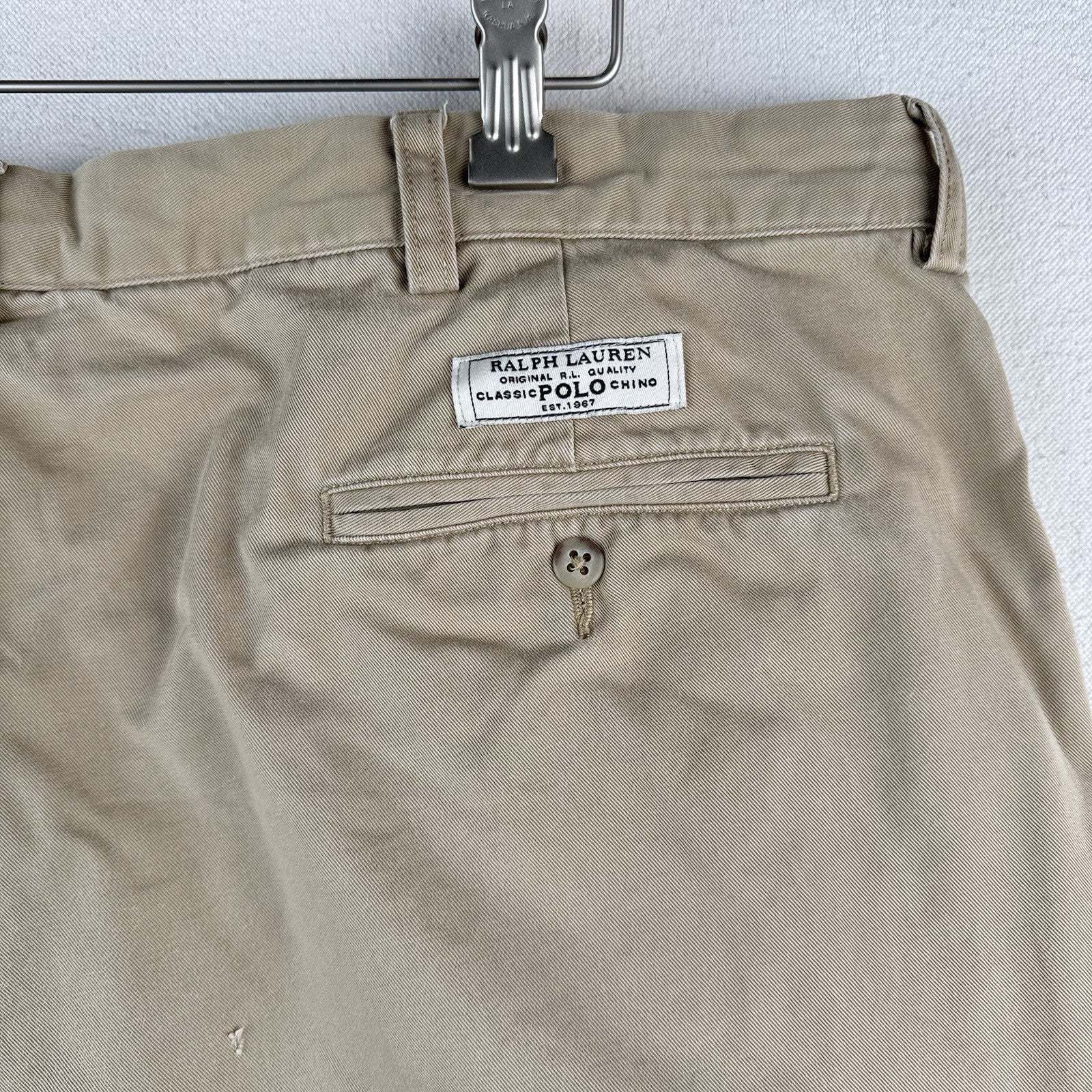 Vtg Polo Ralph Lauren Mens Hammond Pant Pleated Front Classic Chino Fits 38x31