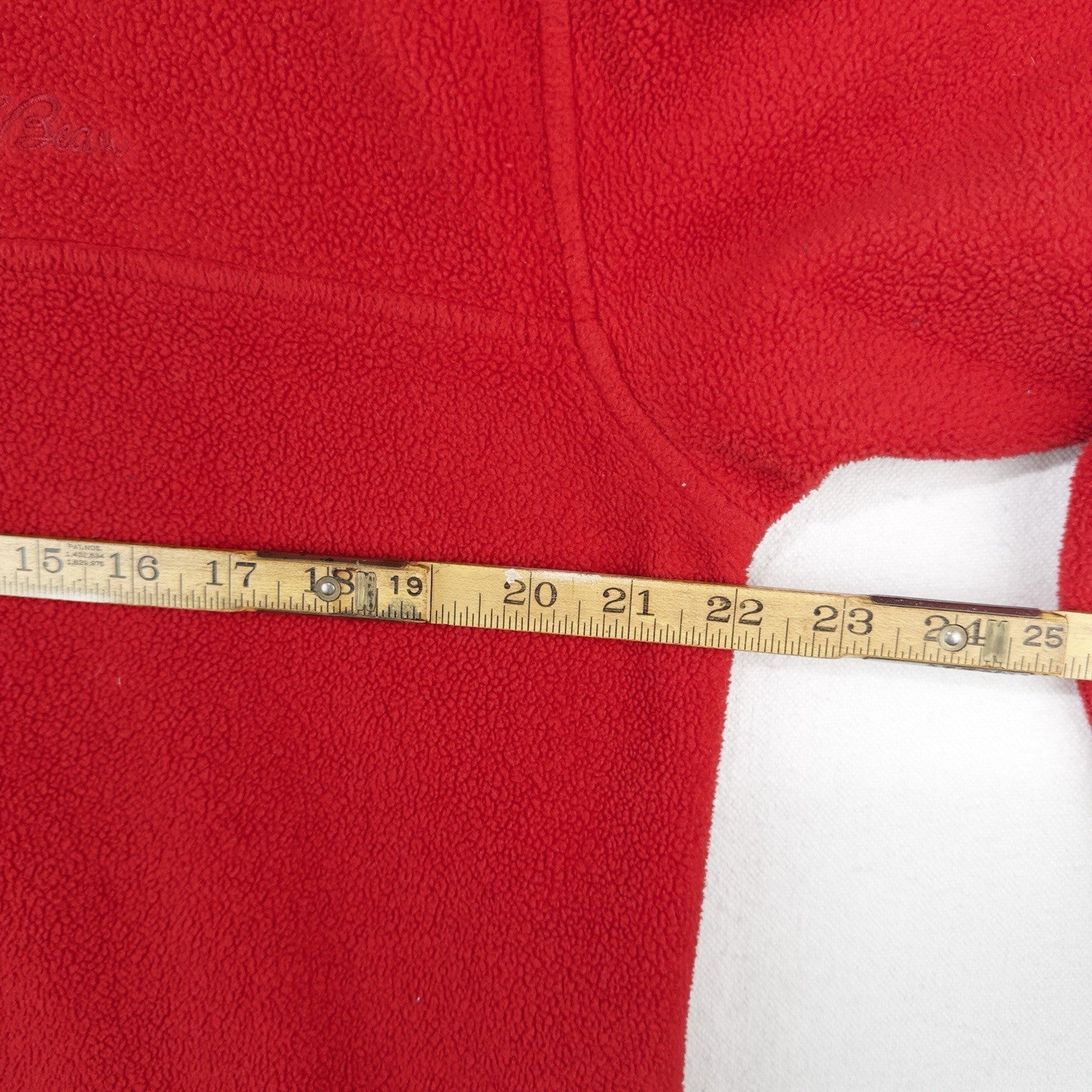 80’s Vtg LL Bean Snap Red Fleece Cursive Logo Pullover Men’s Medium (44) USA