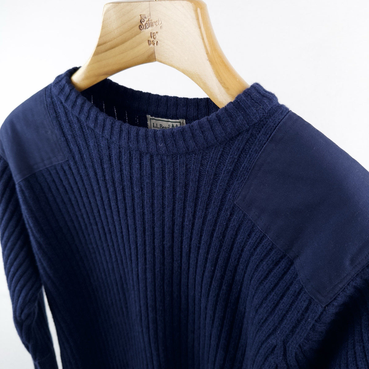 L.L. Bean Commando Merino Lambs Wool Crew Neck Sweater Navy Blue Men’s XL