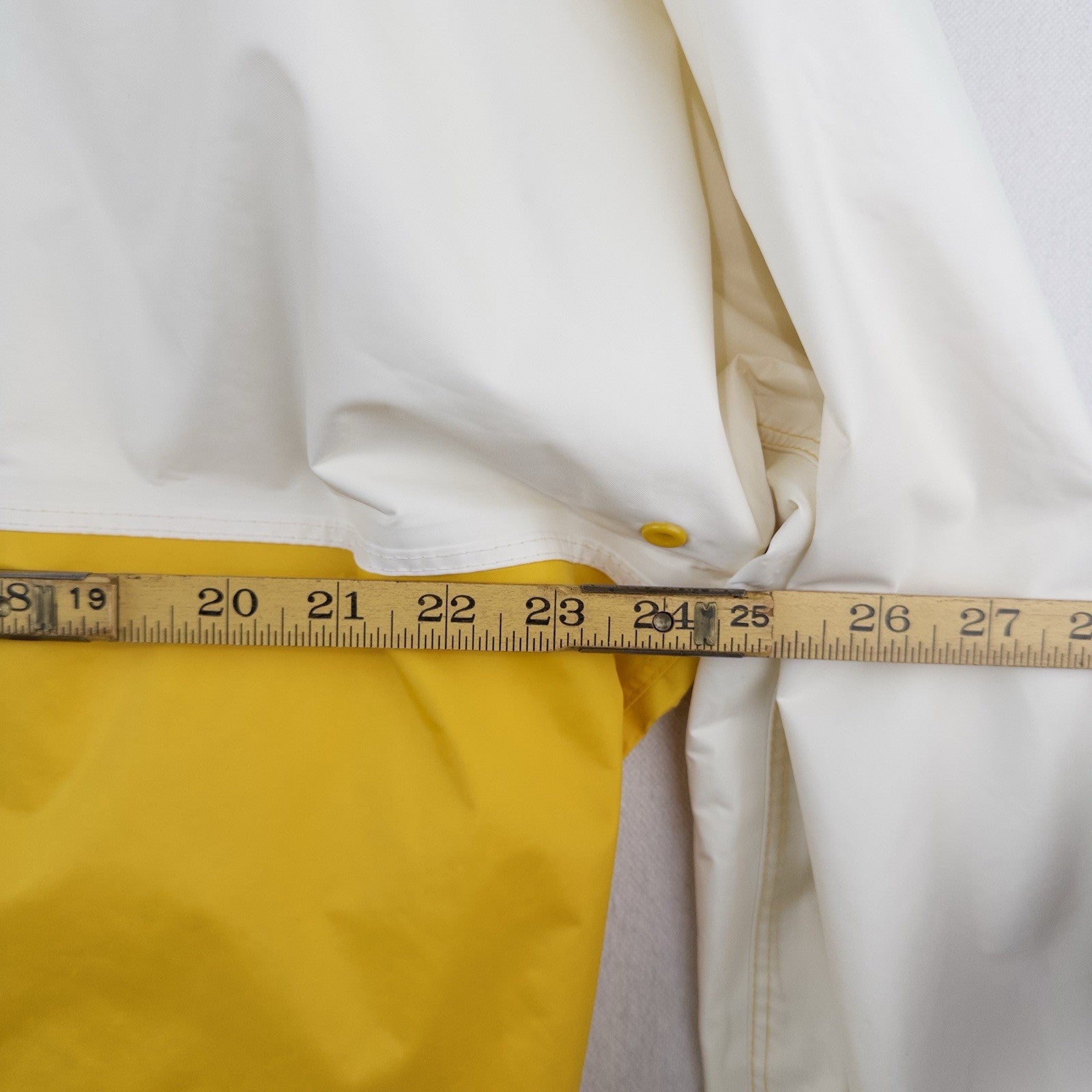 80’s Vtg High Seas Foul Weather Sailing Jacket Hooded Yellow White Men’s M