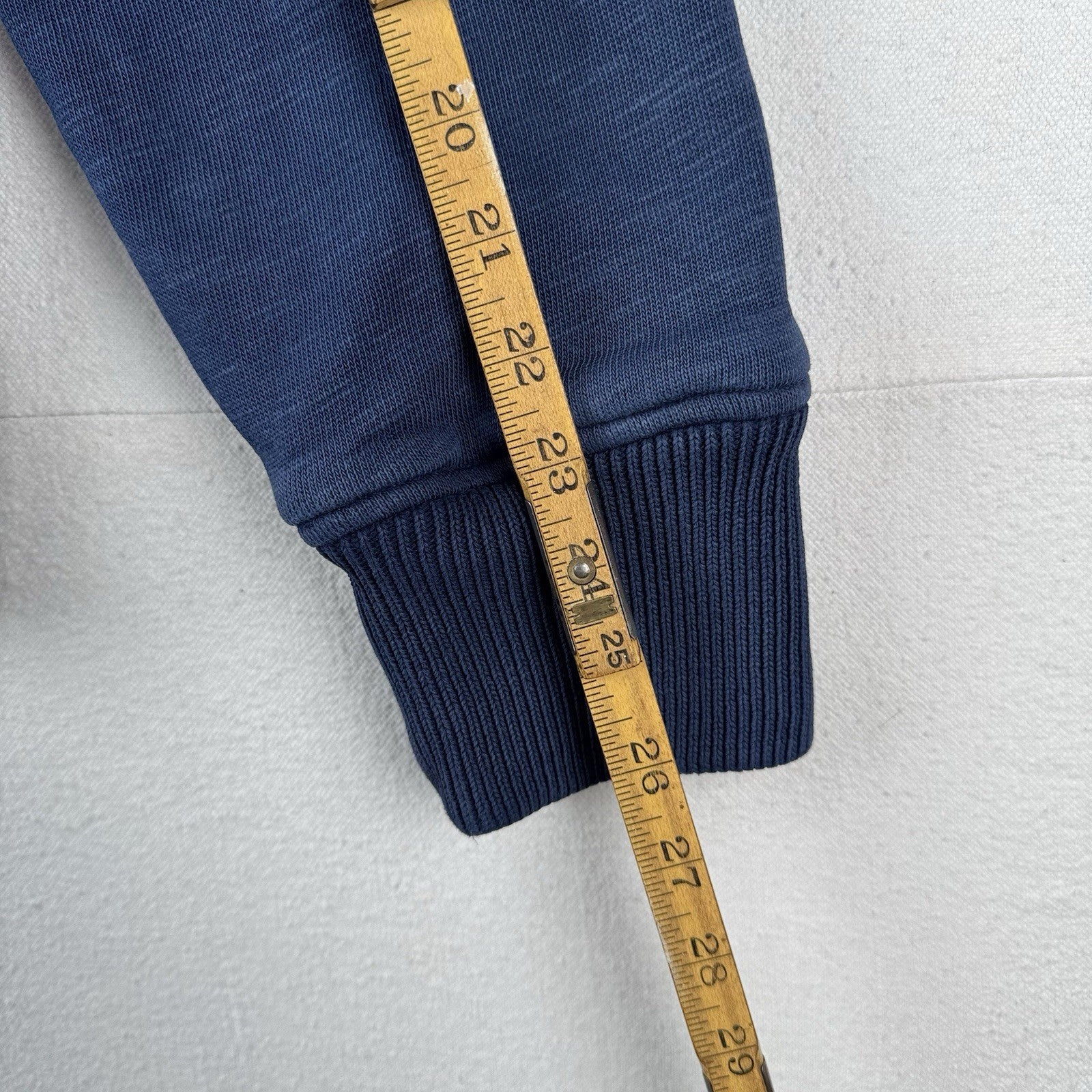 90’s Vtg Polo Ralph Lauren Shawl Collar Indigo Cardigan Cotton L Thermal Lining