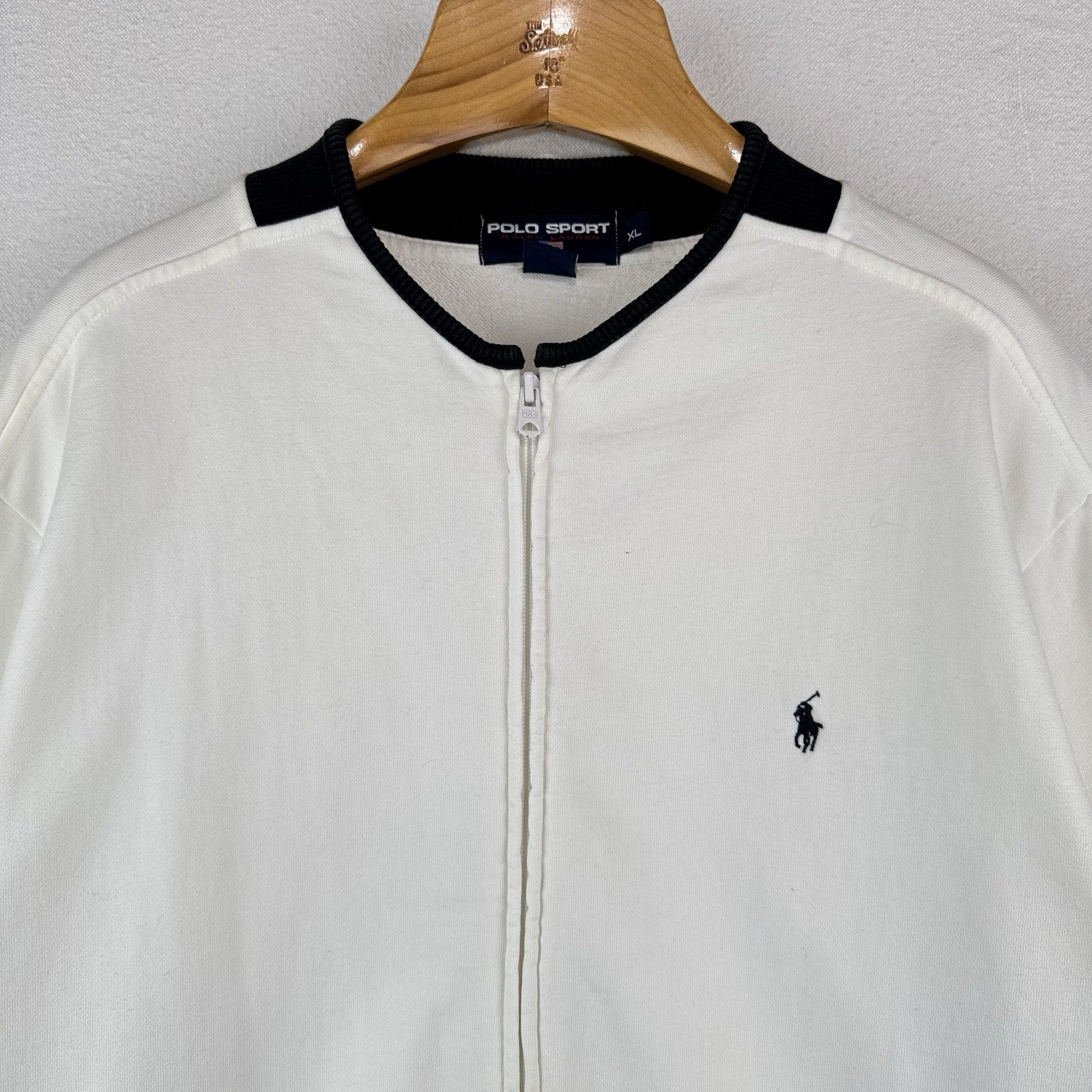 Polo Sport Ralph Lauren Men’s XL Full Zip French Terry Performance Jacket White