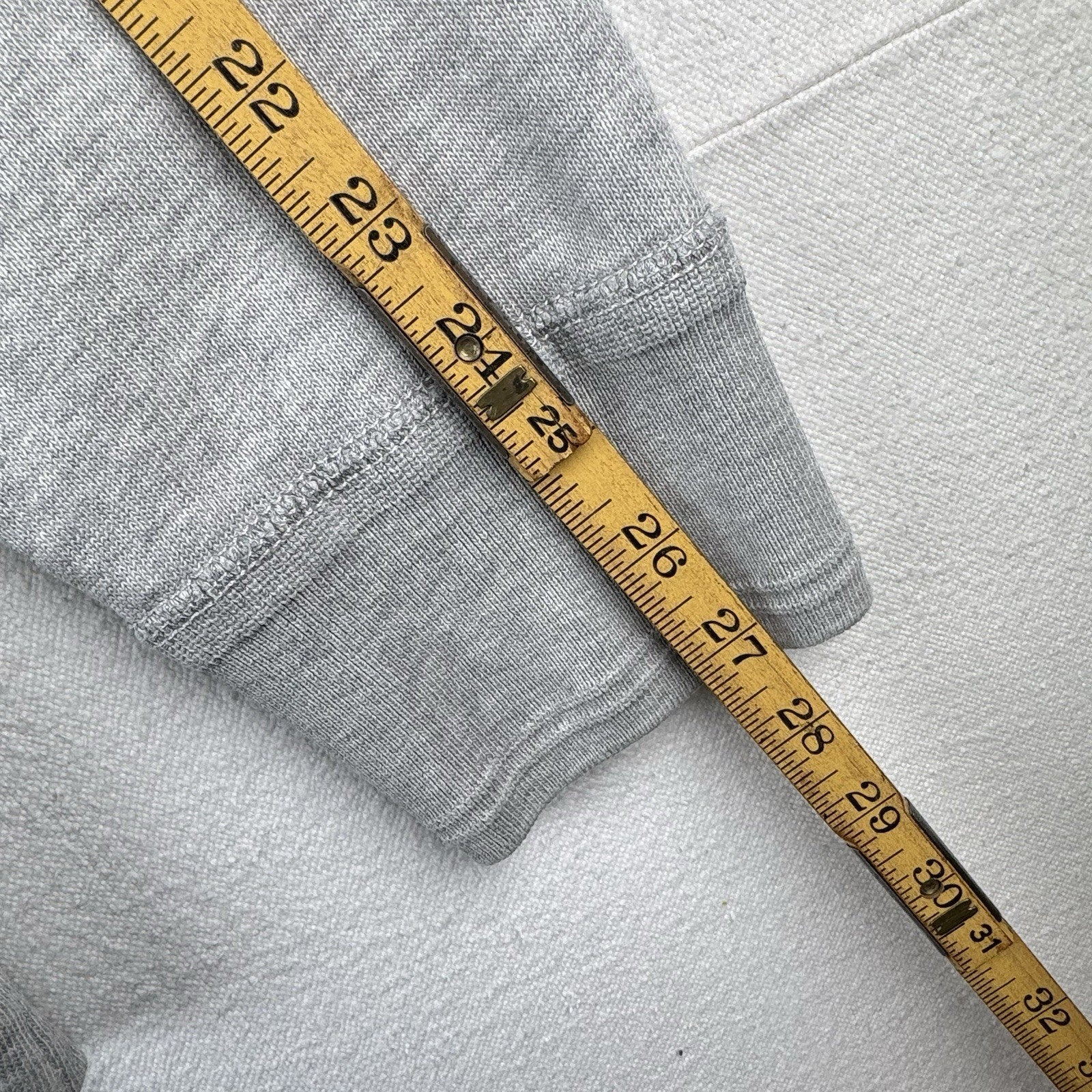 90s Vintage Polo Ralph Lauren Mens Large Henley Sweatshirt Gray *Distressed