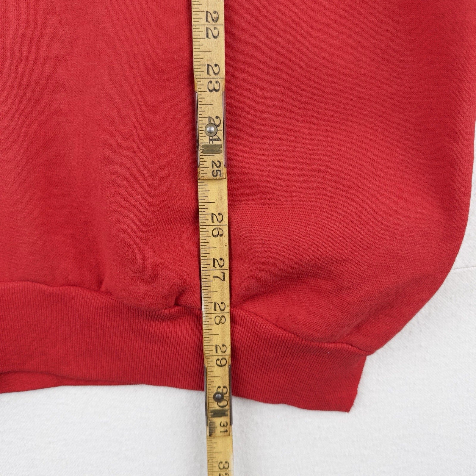 90’s Vtg Alpha Xi Epsilon Sweatshirt Red Crewneck Men’s M *Cut Collar/Side Hems