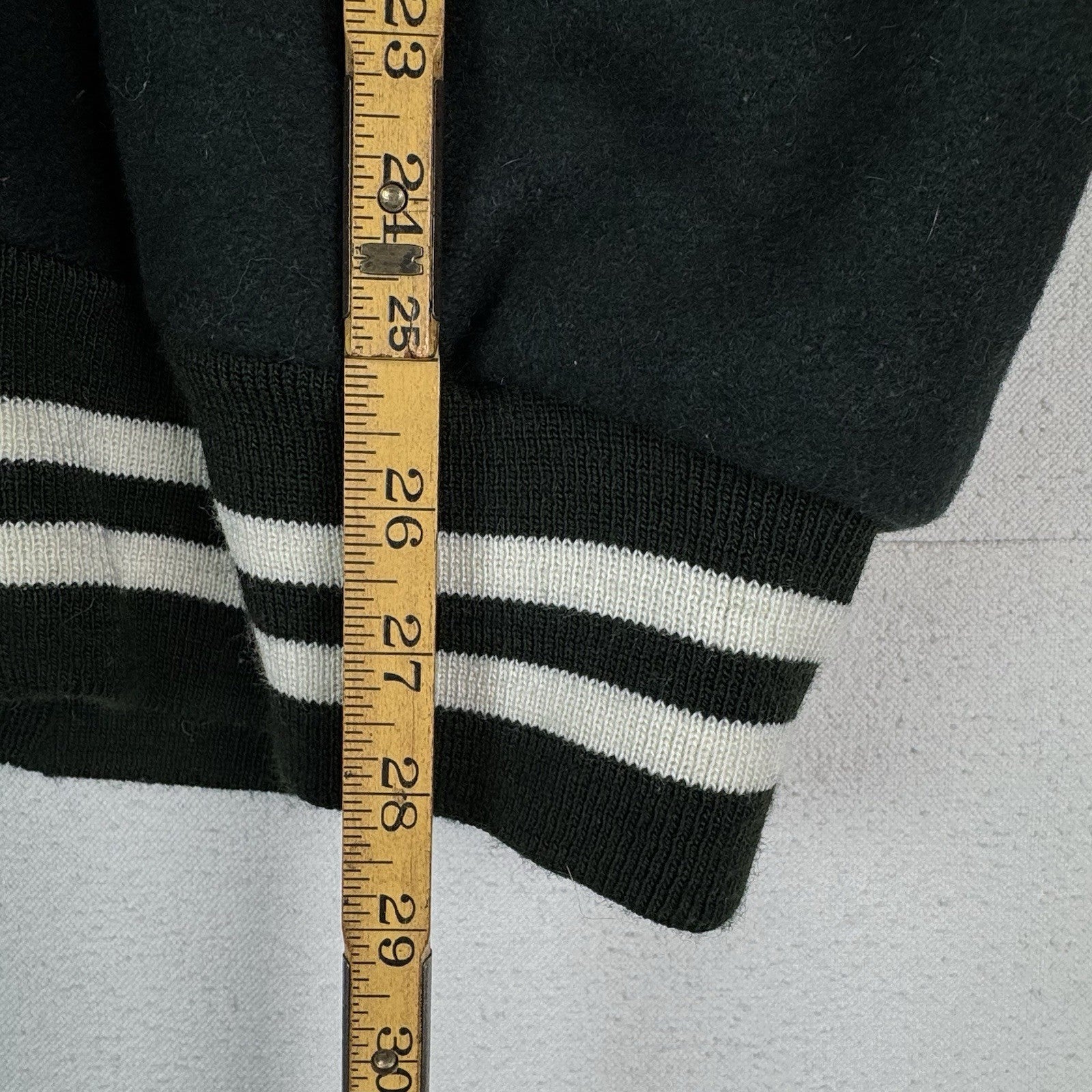 DeLong Wool Varsity Coat Jacket Mens XL Nordonia Green Made In USA