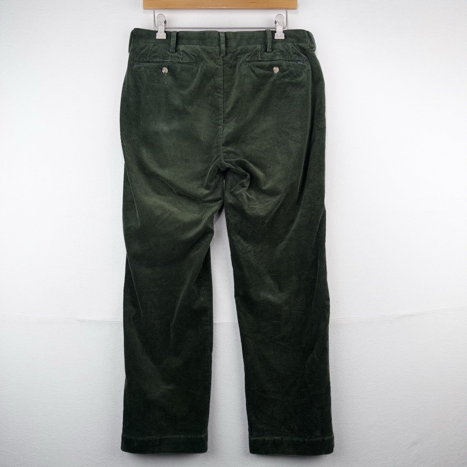 Polo Ralph Lauren Corduroy Pants Men's 33x30 Green Classic Fit Stretch