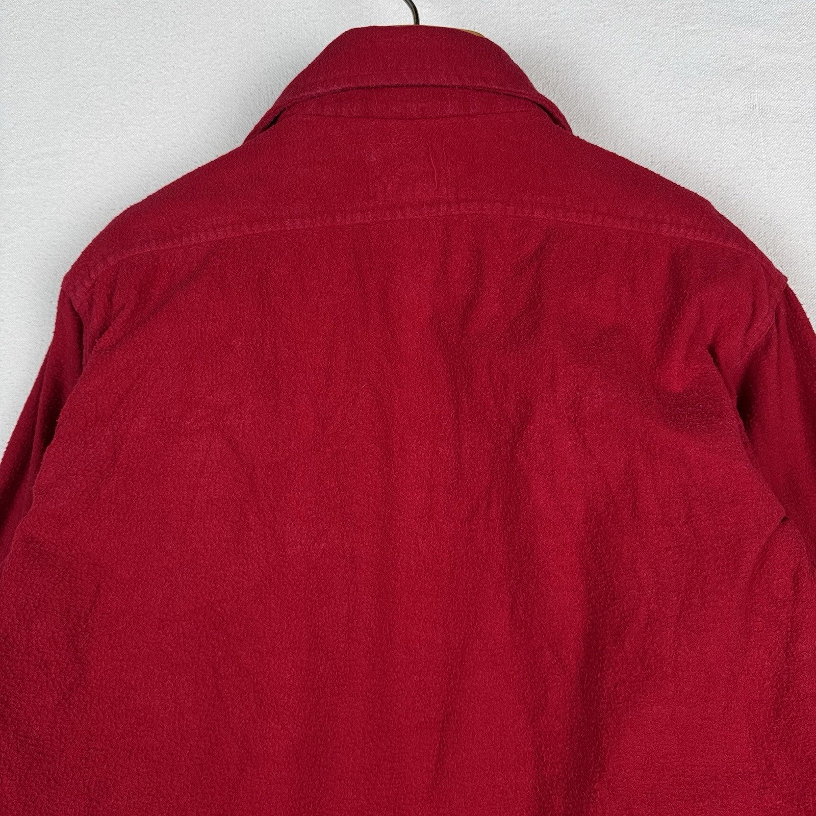 Vintage Melton Deerskin Chamois Flannel Shirt Adult Medium Red 46”