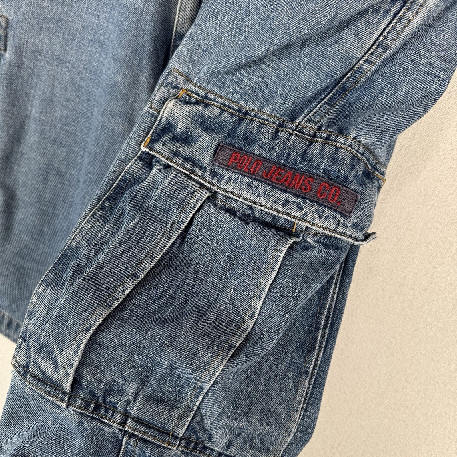 Ralph Lauren Polo Jeans Military RL2 Freighter Shorts Men’s 38x13 Blue Denim