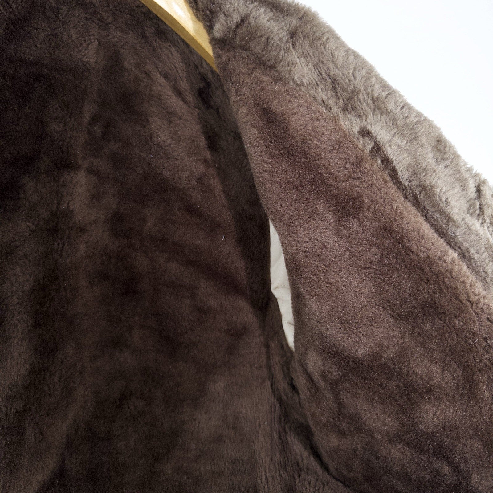 70’s Vtg Wool Men’s L/XL 44 Car Coat Overcoat Camel Brown Faux Fur Lining Collar