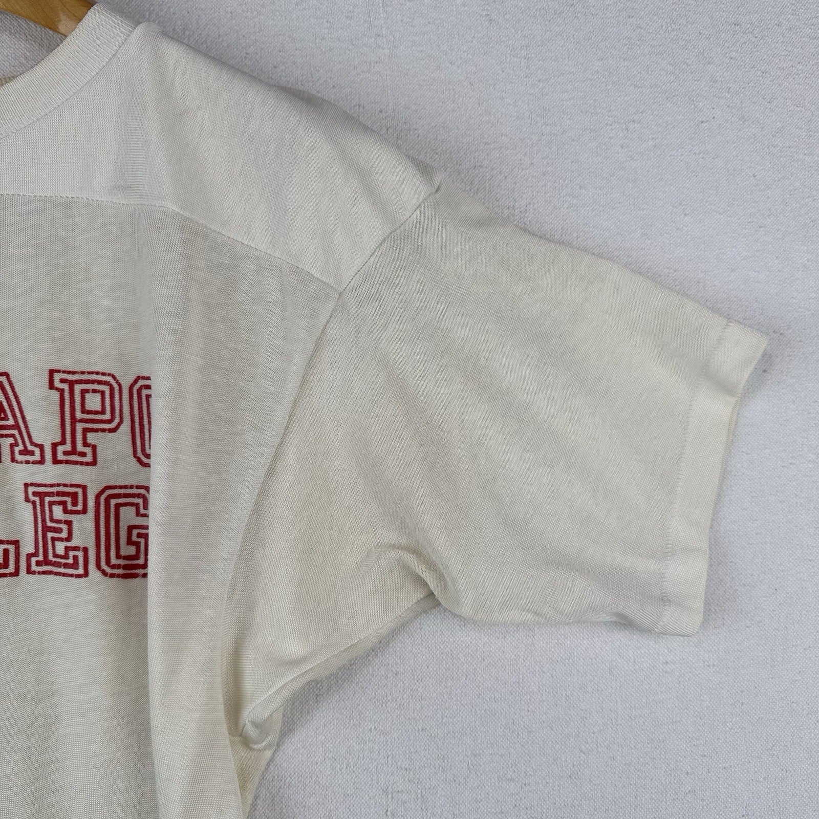 70’s Vintage Ramapo College Football Jersey Shirt Off White Made USA Men’s M