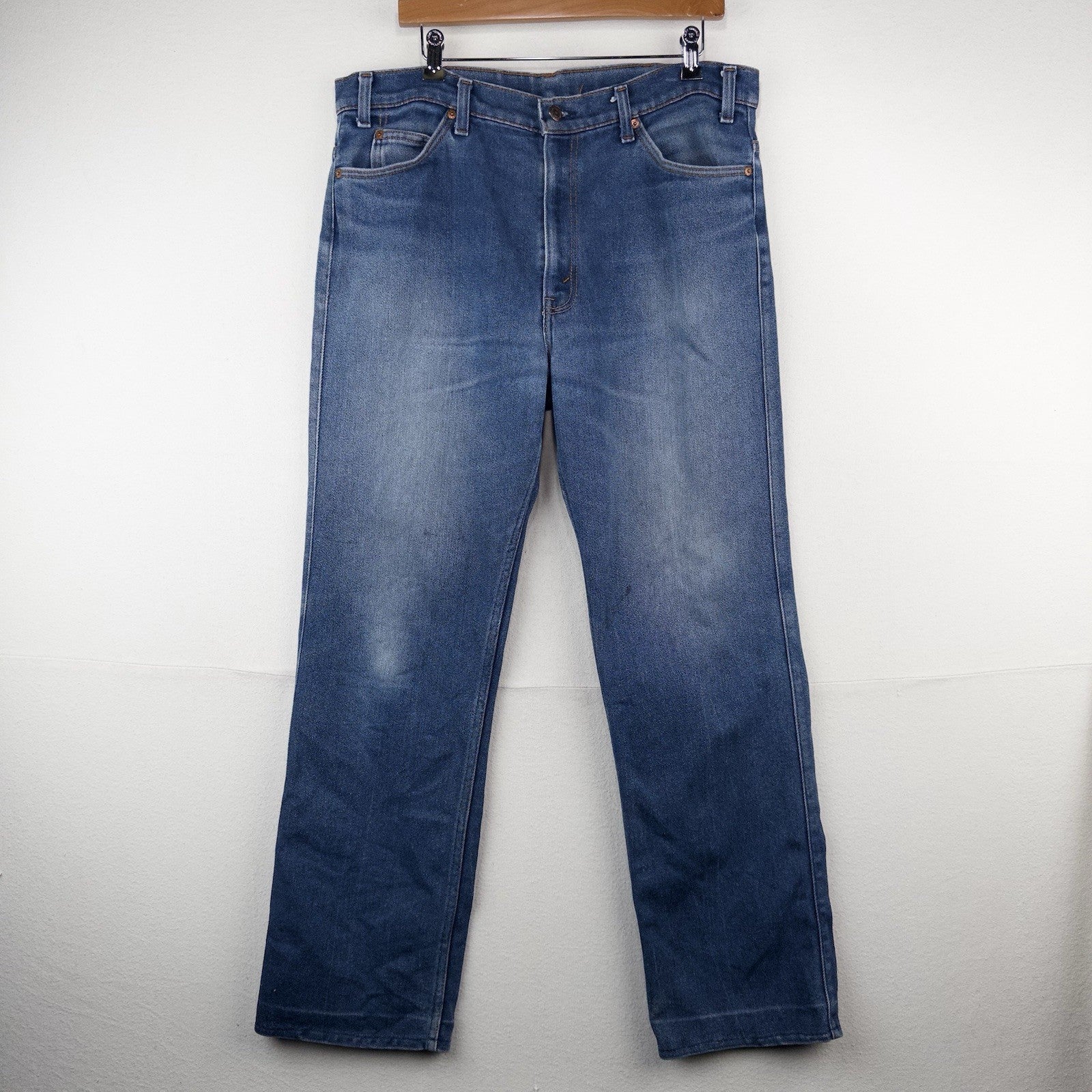 80’s Vtg Levi's 509-2017 Straight Leg Regular Fit Blue Denim Jeans Size 38x30