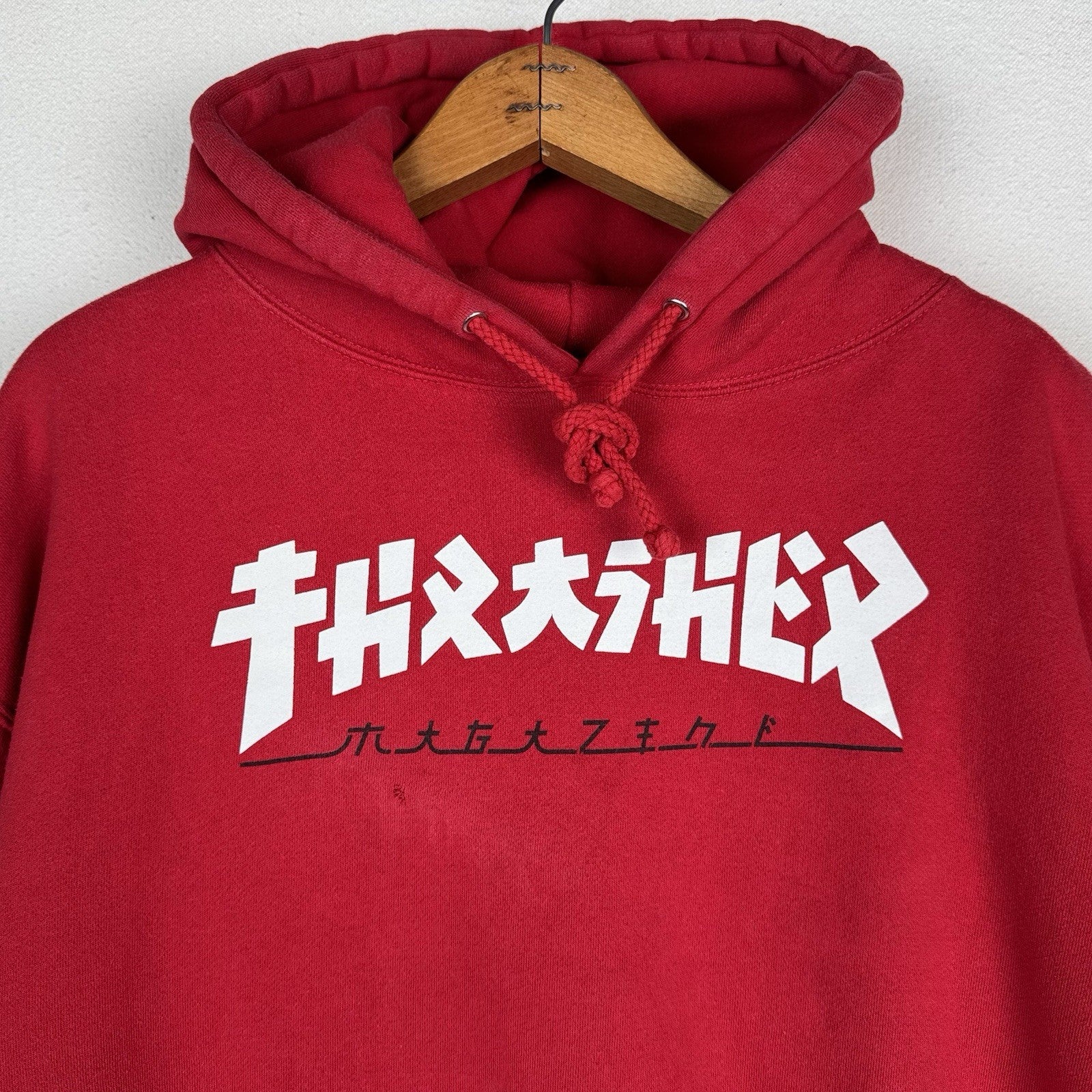 Thrasher Magazine Godzilla Skateboard Red Hoodie Men’s XL Japanese Streetwear
