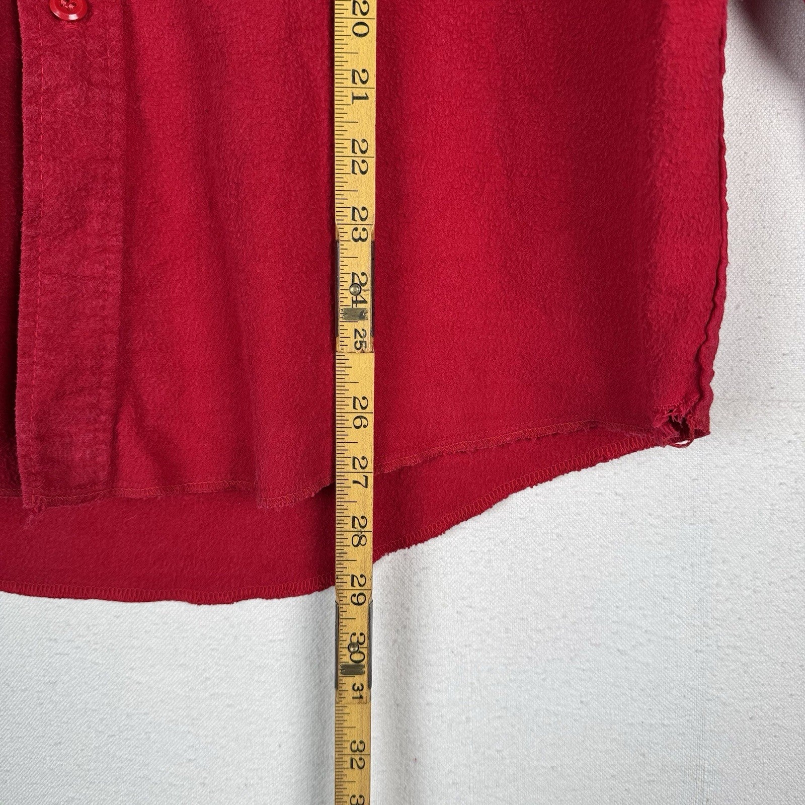 Vintage Melton Deerskin Chamois Flannel Shirt Adult Medium Red 46”