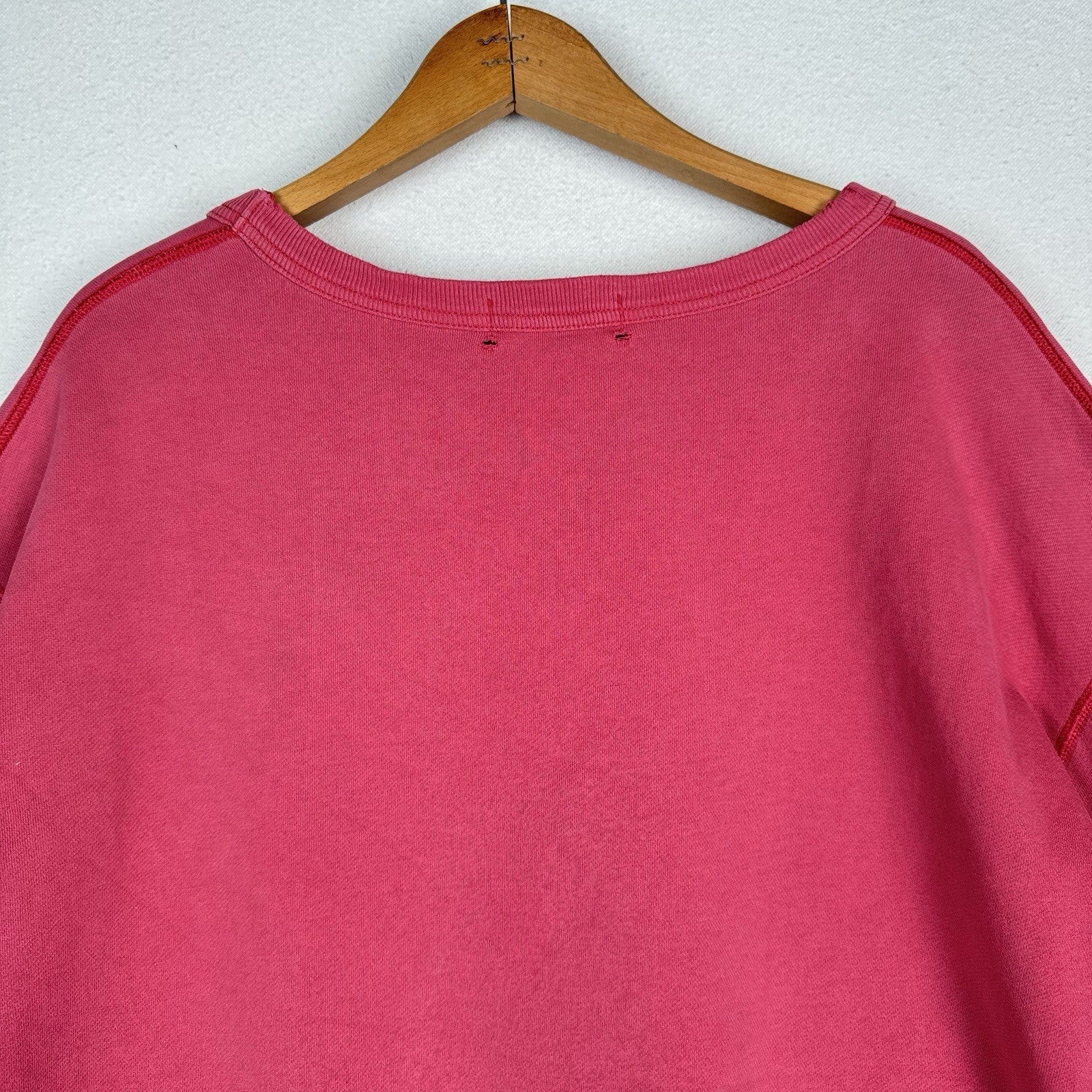 Vintage Polo Ralph Lauren Distressed Faded Pink Crewneck Sweatshirt Men’s XL