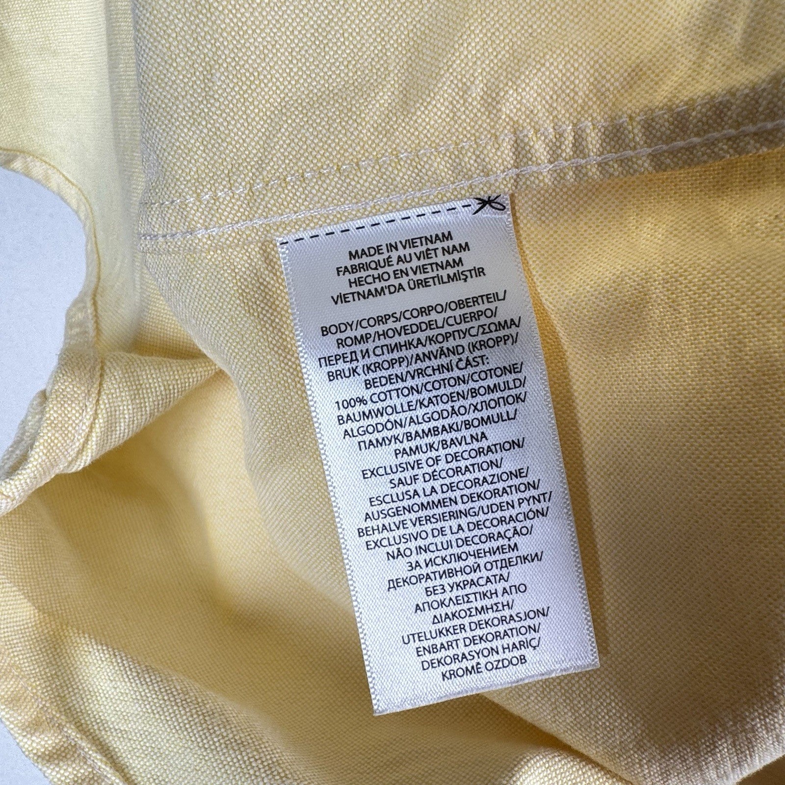 Ralph Lauren Shirt Boys 4T Yellow Long Sleeve Button Down