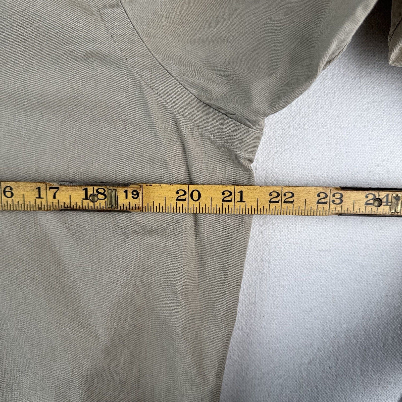 Vintage Polo Ralph Lauren Button Down Shirt Men's Small Large Khaki 100% Cotton