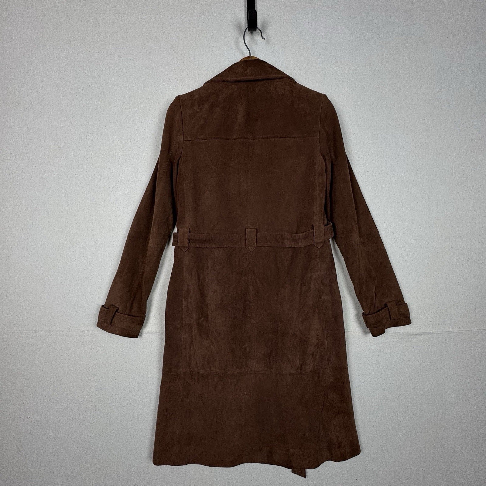 Elizabeth and James Long Suede 100% Real Leather Jacket Size XS