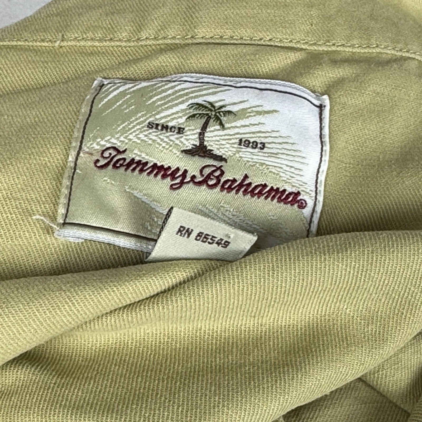 Tommy Bahama Linen Blend Jacket Adult 2XL Camel Khaki Full Zip Button Chore